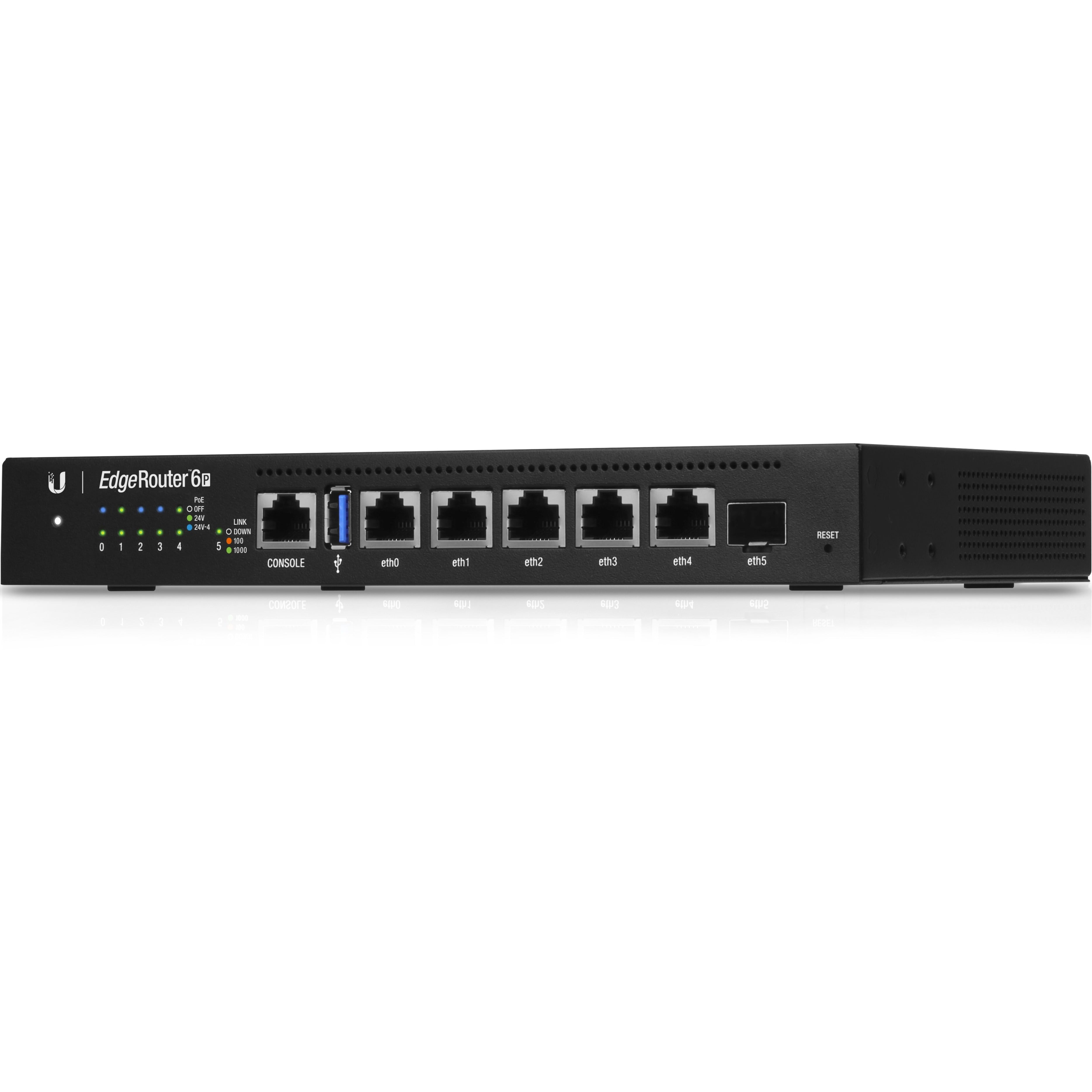 Ubiquiti ER-6P Gigabit Router With SFP, 6 Ports, Rack-mountable