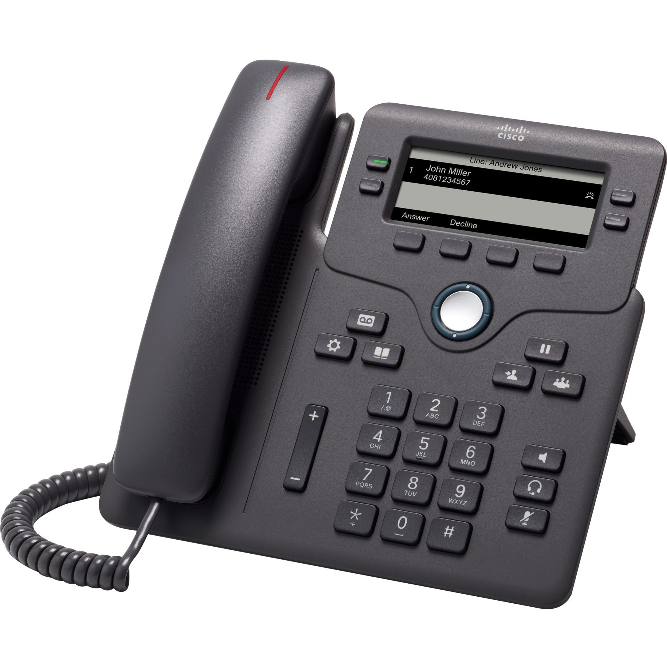 Cisco CP-6851-3PW-NA-K9= IP Phone 6851 with Power Adapter for North America, VoIP, Caller ID, Speakerphone