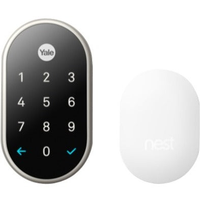 Google Nest RB-YRD540-WV-619 Yale Lock, Smart Deadbolt with Touchscreen Keypad, Key-free, Remote Monitoring Capabilities, Auto Lock