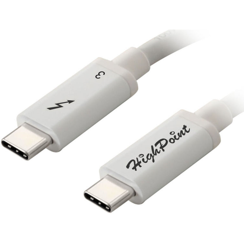 HighPoint TB3-040G-505 0.5M Thunderbolt 3 40Gb/s Cable, Fast Data Transfer for Storage Devices