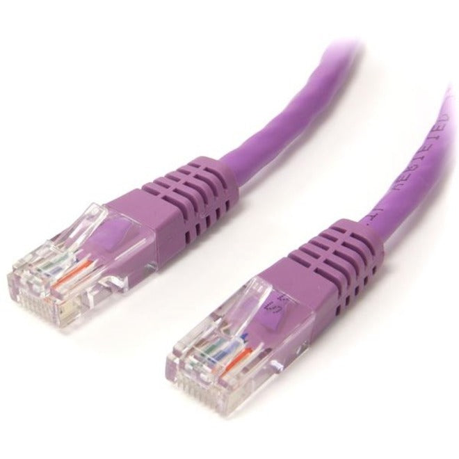 StarTech.com M45PATCH6PL Molded Cat5e UTP Patch Cable, 6 ft Purple, Lifetime Warranty