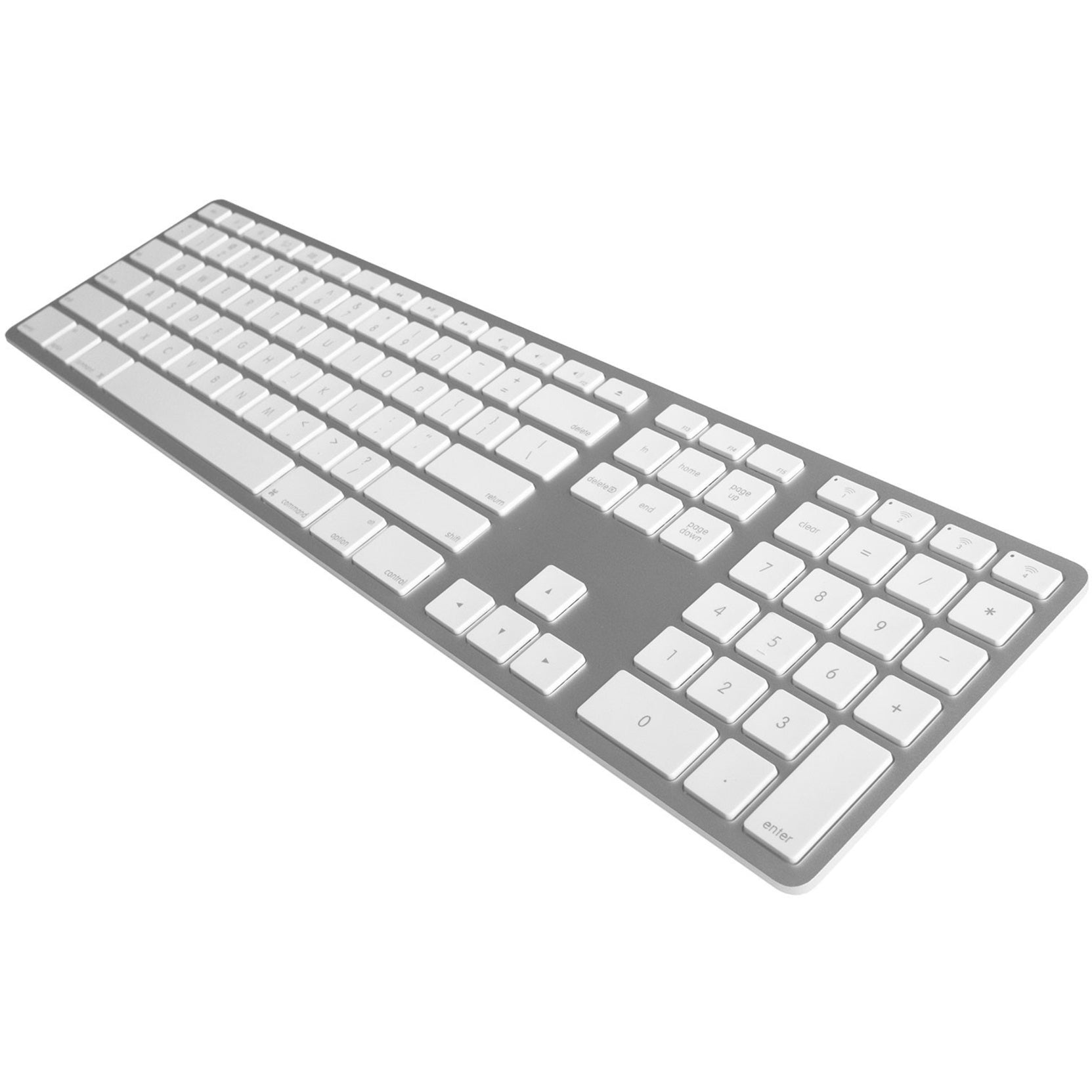 Matias FK418BTS Wireless (Bluetooth) Aluminum Keyboard, Silver - English (US) QWERTY Layout