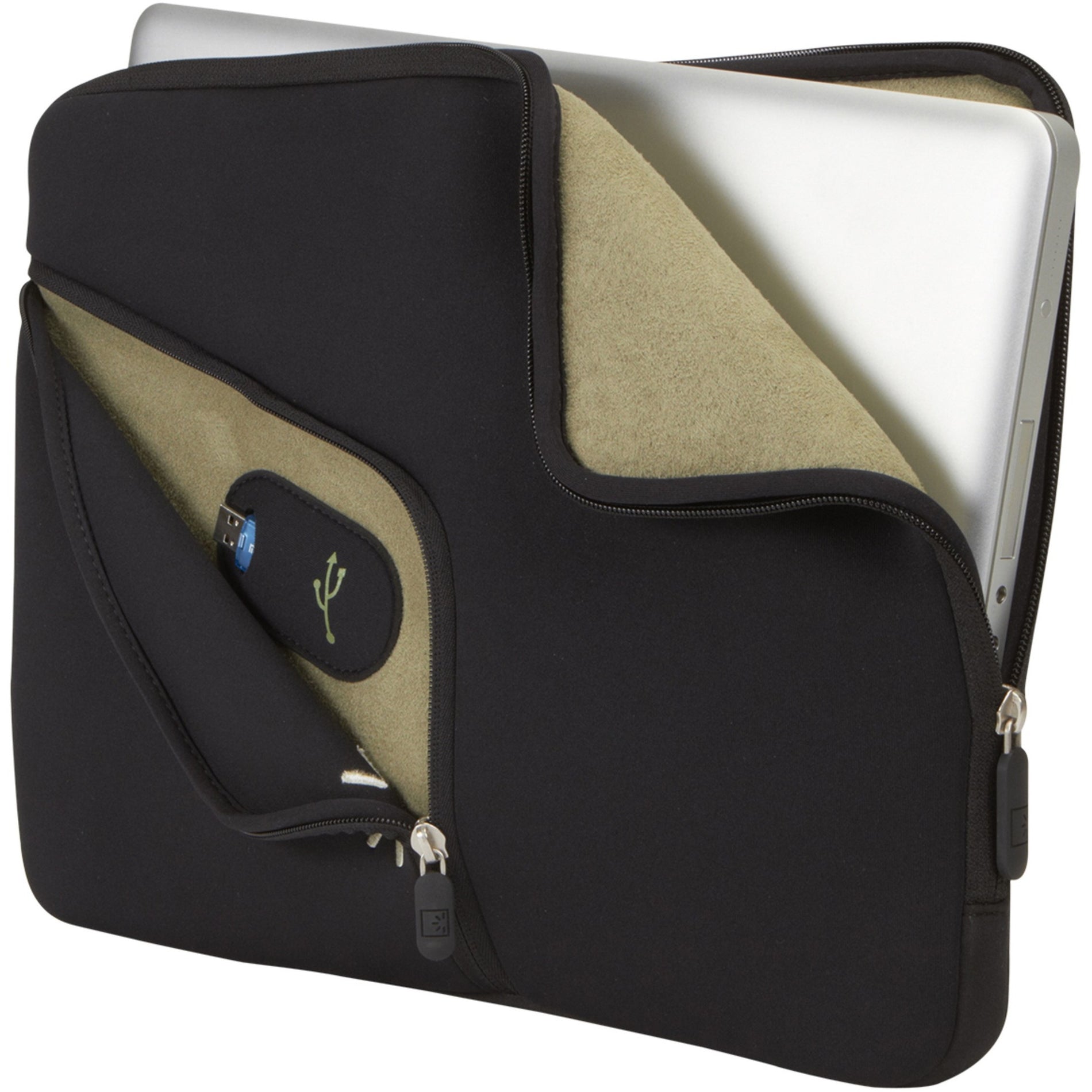 Case Logic 3201060 13" MacBook Pro Laptop Sleeve, Neoprene, Suede Interior, Black