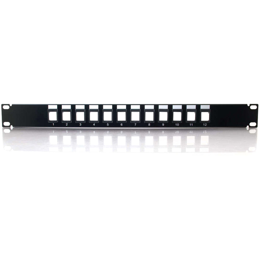C2G 03857 12 port Blank Keystone/Multimedia Patch Panel, Perfect configurable solution for setting up a network