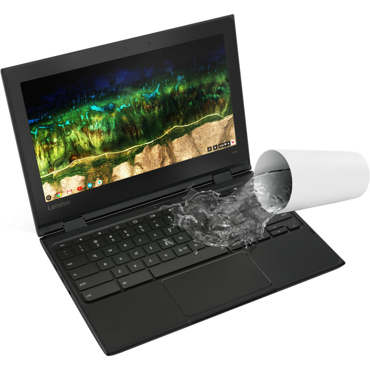 Lenovo 81ES0008US 500e Chromebook 11.6" Touch, Intel N3450, 8GB RAM, 64GB Flash, ChromeOS