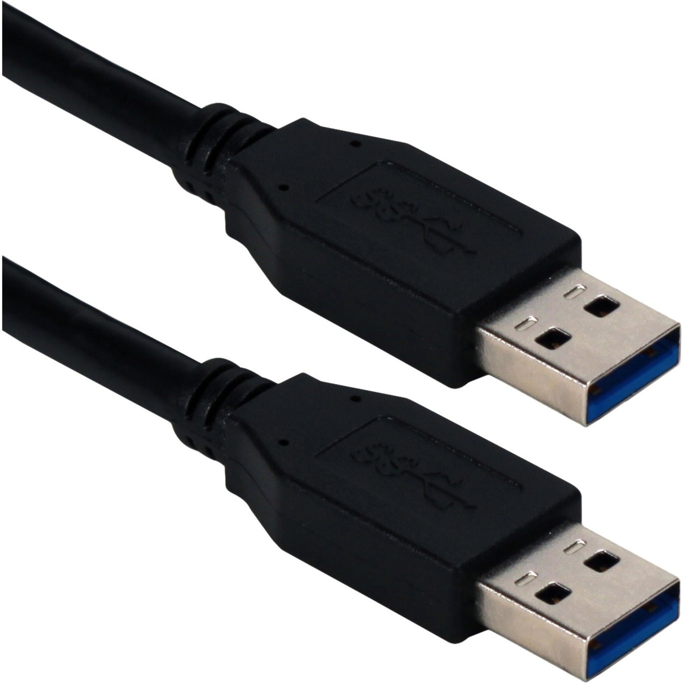QVS CC2229C-03BK 3ft USB 3.0/3.1 Type A Male to Male Black Cable, 5Gbps Data Transfer Rate