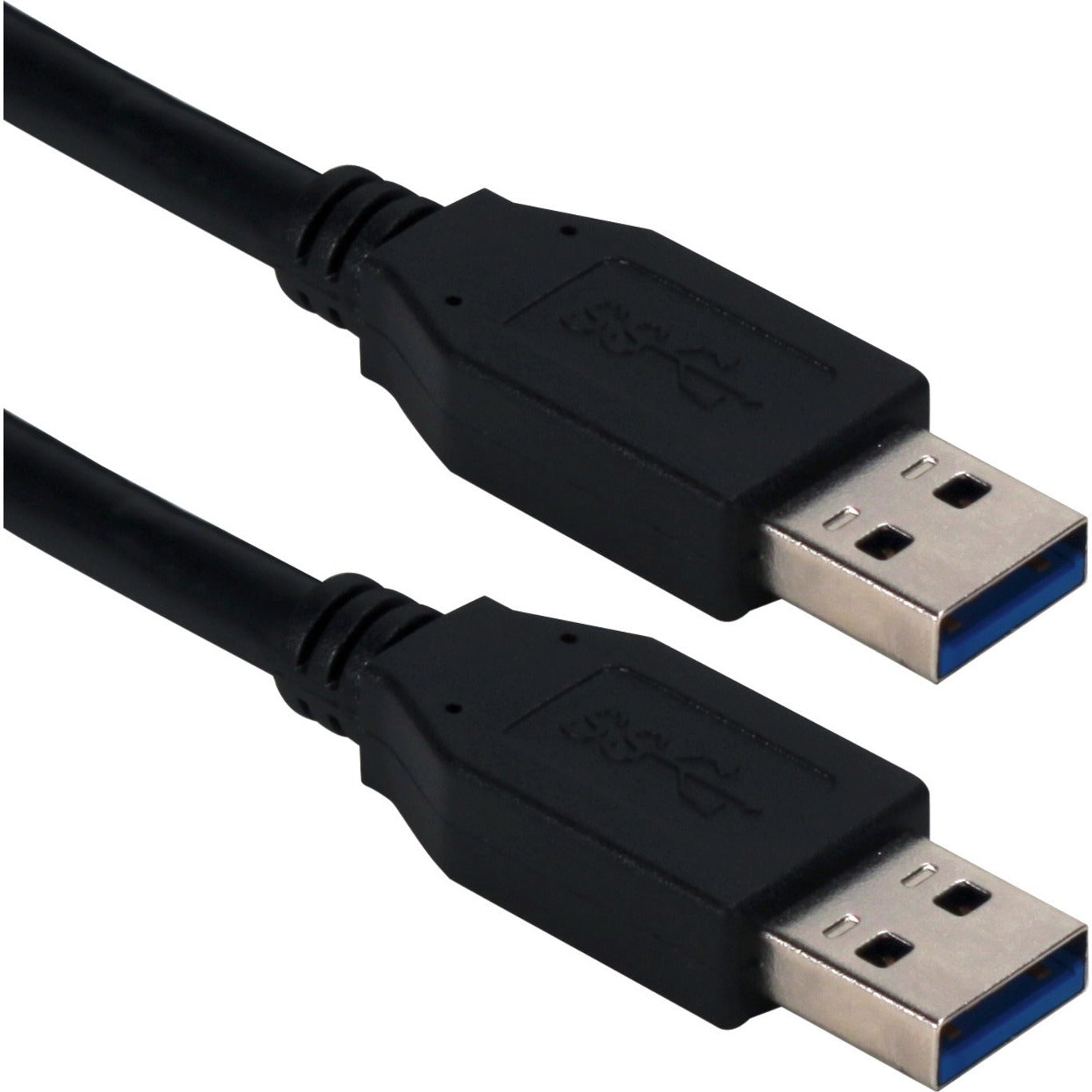 QVS CC2229C-10BK 10ft USB 3.0/3.1 Type A Male to Male Black Cable, 5Gbps Data Transfer Rate