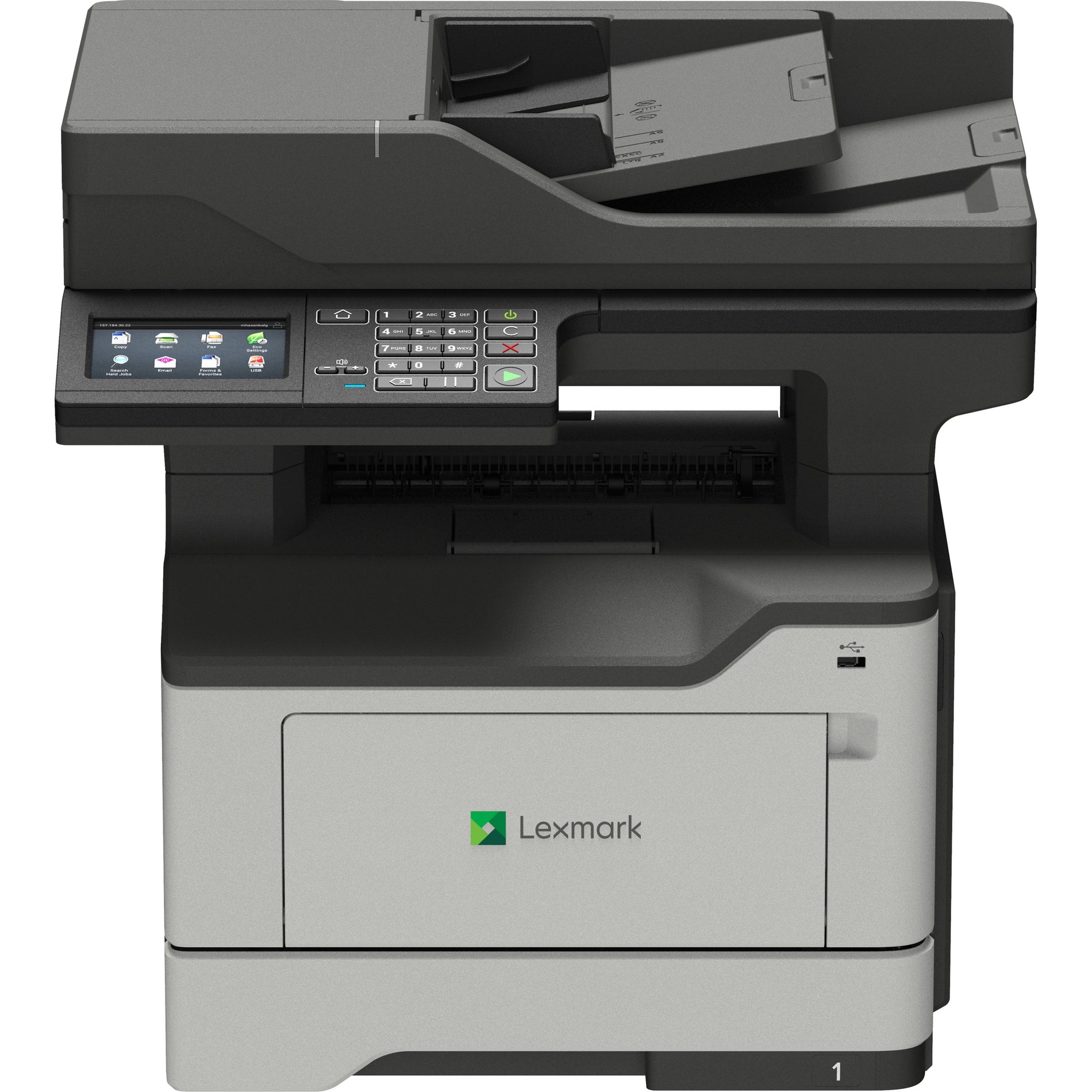 Lexmark 36S0800 MX521de Laser Multifunction Printer, Monochrome, Flatbed Scanner, Color Scan, 1200 dpi, Windows/Mac/Linux Compatible, 1 Year Warranty