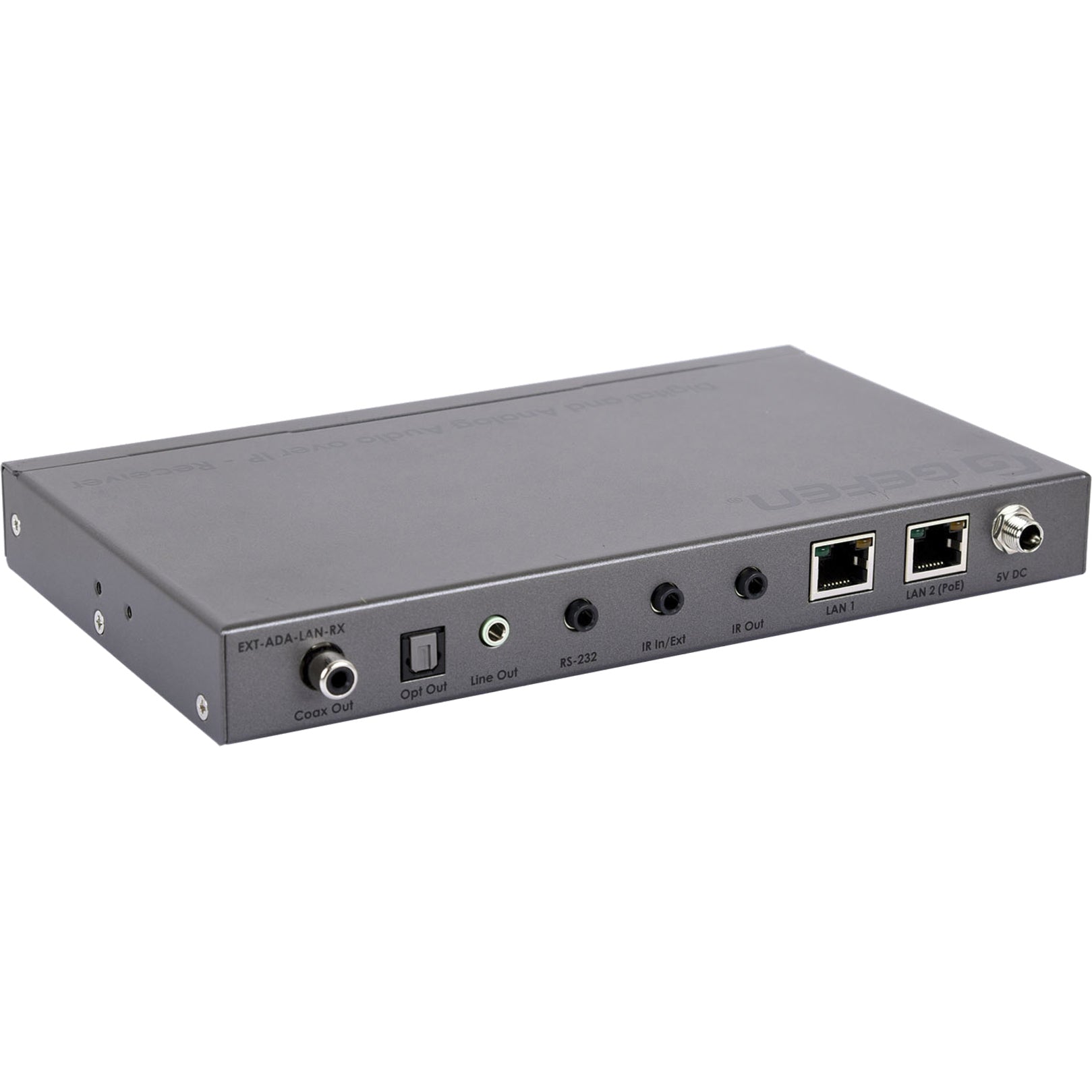 Gefen EXT-ADA-LAN-RX Digital and Analog Audio over IP - Receiver Package, 3 Year Warranty, Rack-mountable