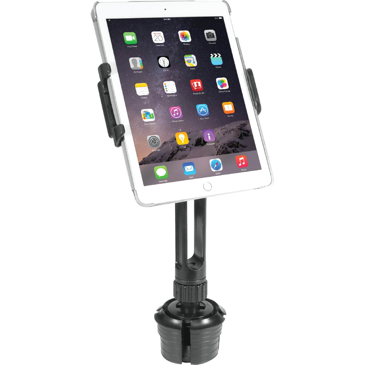 Macally MCUPPRO Smartphone/Tablet Holder, Tilt, Optimal Viewing, Secure, Cushioned Grip, Adjustable, 360° Rotation, Space Saving Design, Expandable Base