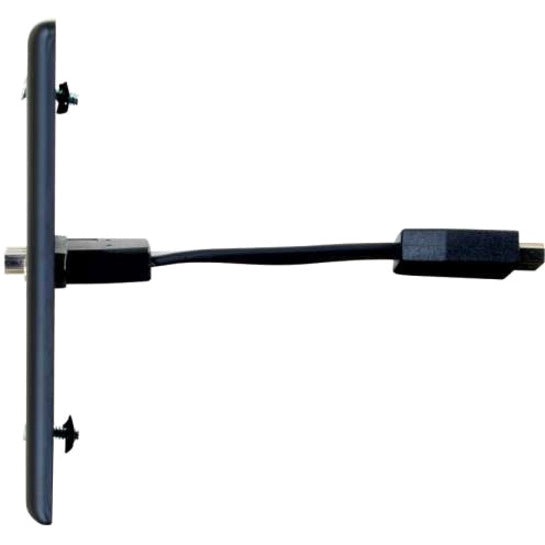 C2G 39878 1-Gang HDMI Pass Through Wall Plate - Black, Lifetime Warranty, RoHS 2 Certified