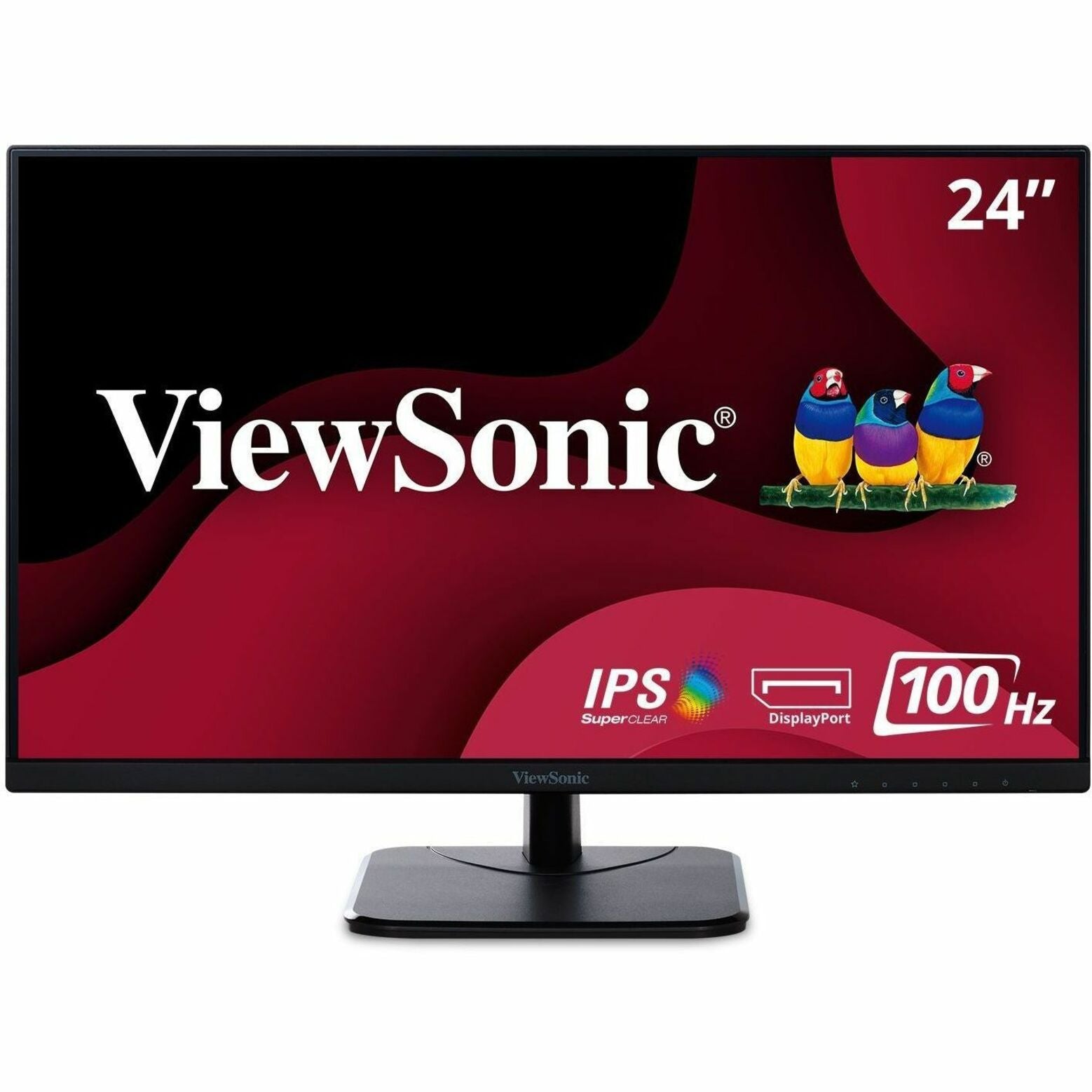 ViewSonic VA2456-MHD 24 Full HD Monitor, SuperClear IPS, HDMI, DisplayPort, VGA