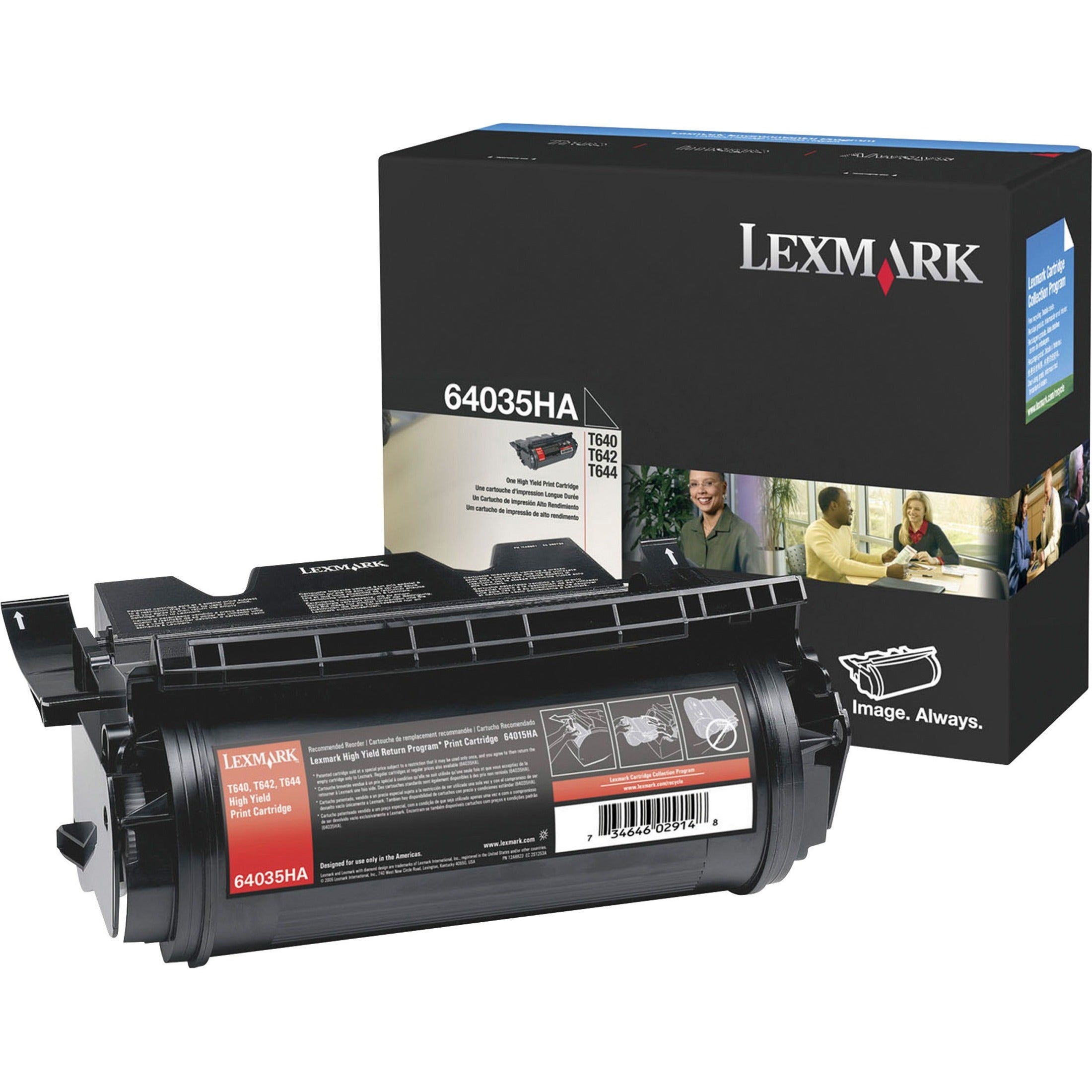 Lexmark 64035HA Original Toner Cartridge, Black, 21,000 Pages