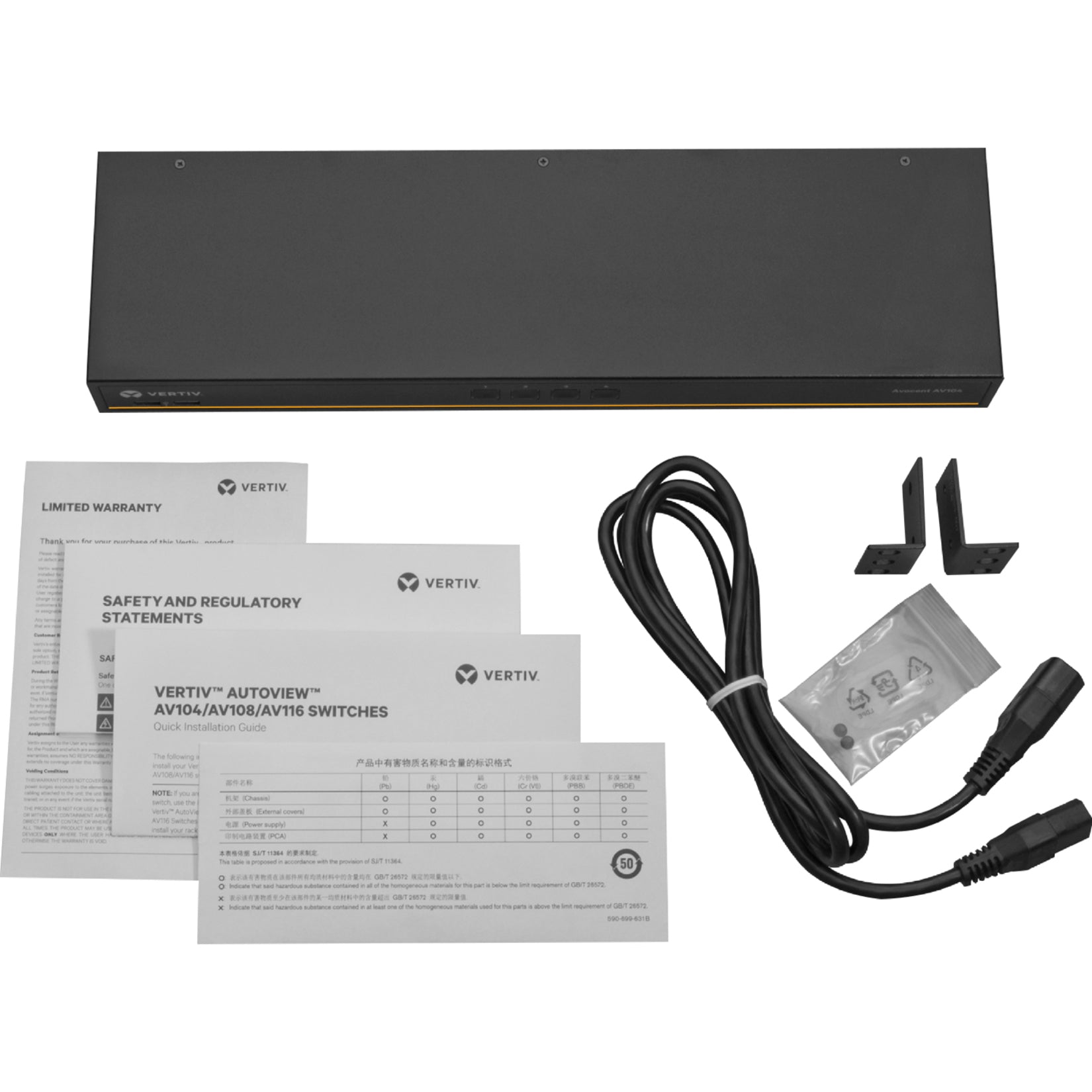AVOCENT AV116BND8-400 KVM Switchbox, Single User, 16 Port, USB, VGA, Serial Port, 2 Year Warranty
