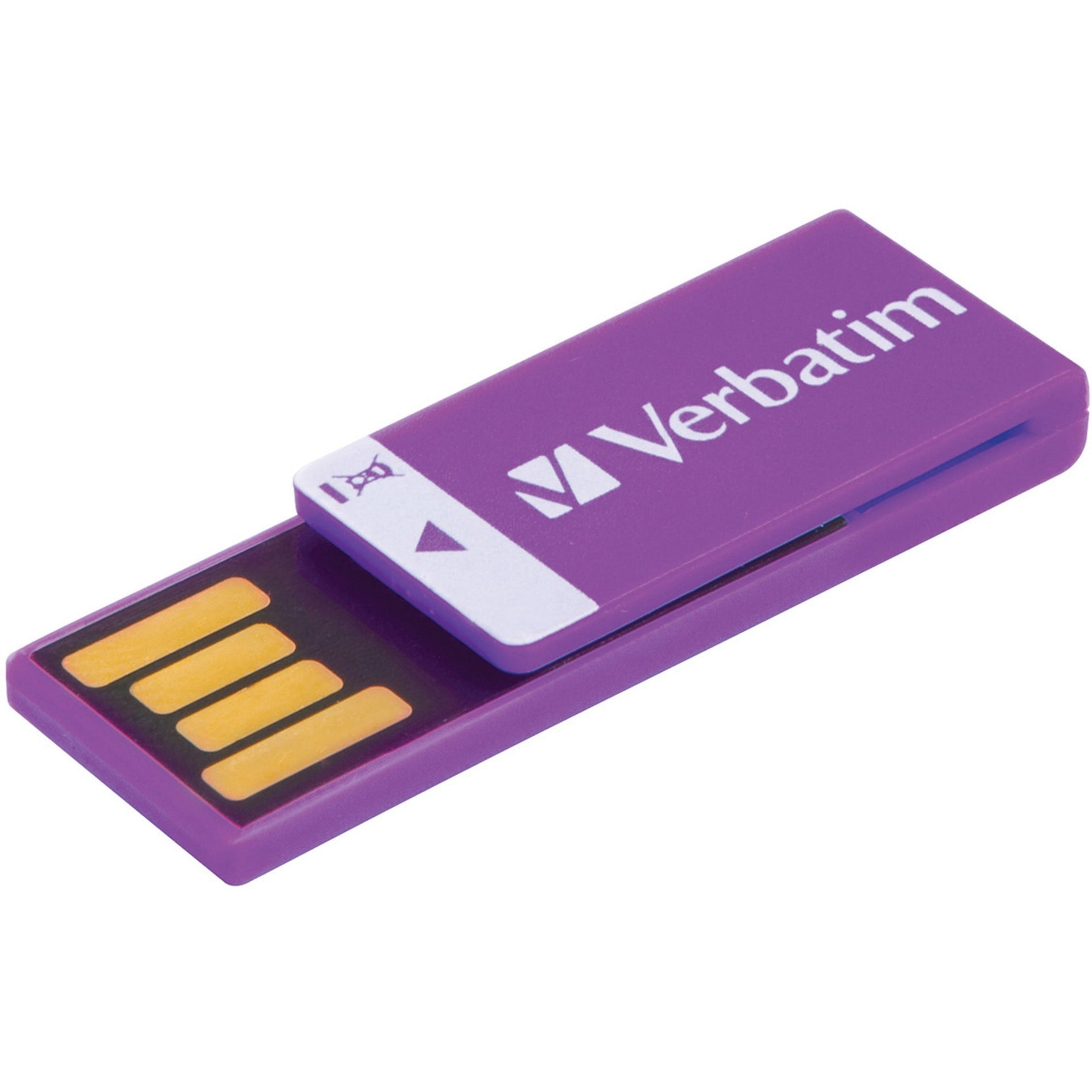 Microban 43952 Clip-it USB Flash Drive, Violet, 16GB - Lifetime Warranty
