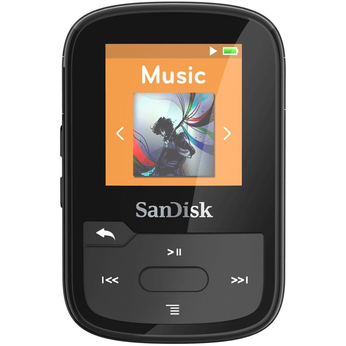 SanDisk SDMX28-016G-G46K Clip Sport Plus 16GB Flash MP3 Player, FM Tuner, Bluetooth, 18 Hour Battery Run Time
