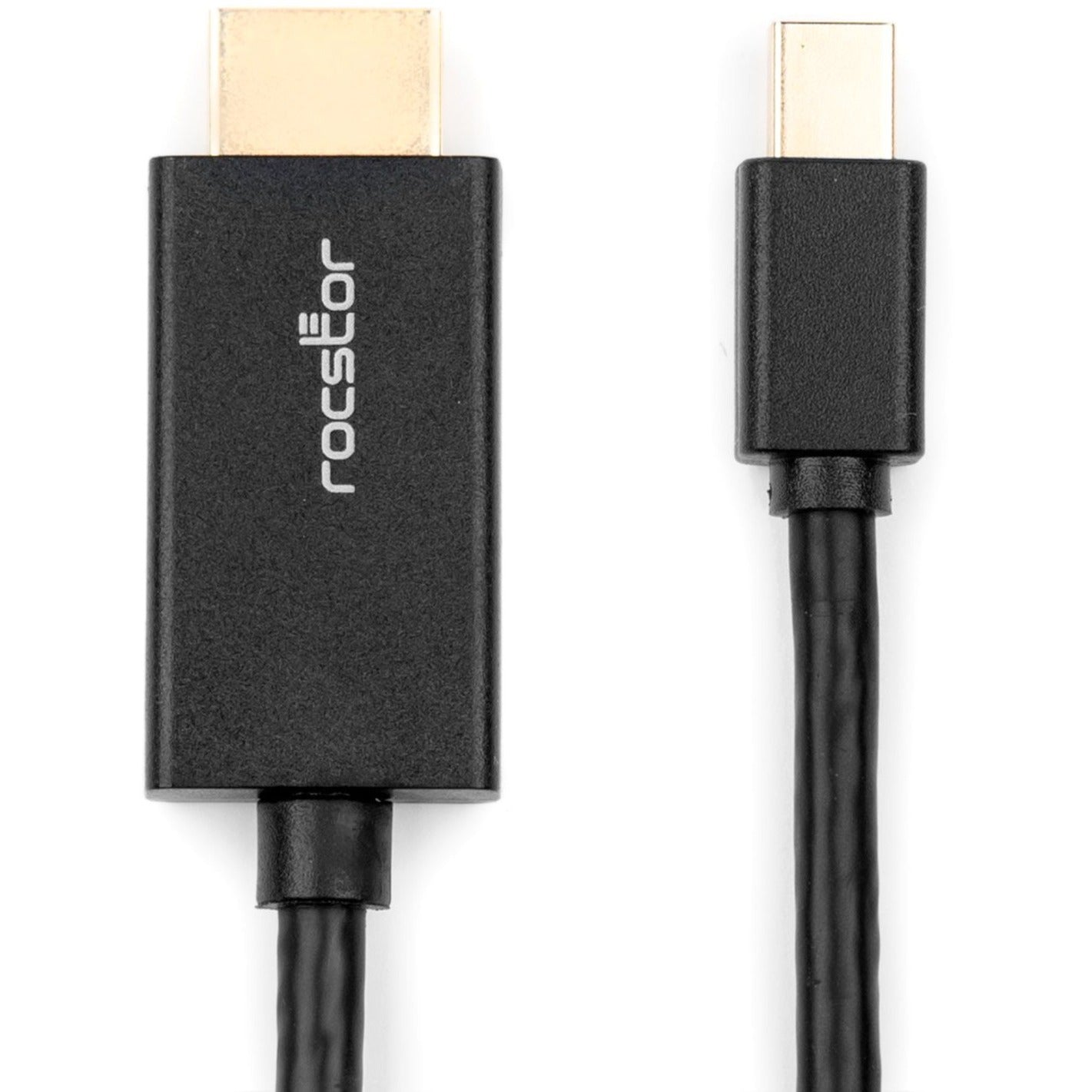 Rocstor Y10C197-B1 HDMI/Mini DisplayPort Audio/Video Cable, 10ft, 4Kx2K 30Hz, Black