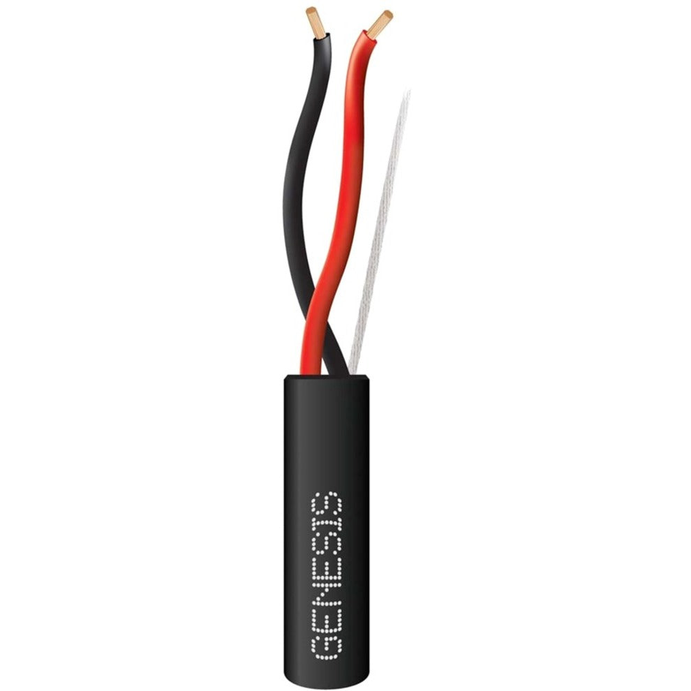 Genesis 54735508 16 AWG 2C STR Audacious Riser Audio Cable, Black, 500 ft. Pull Box