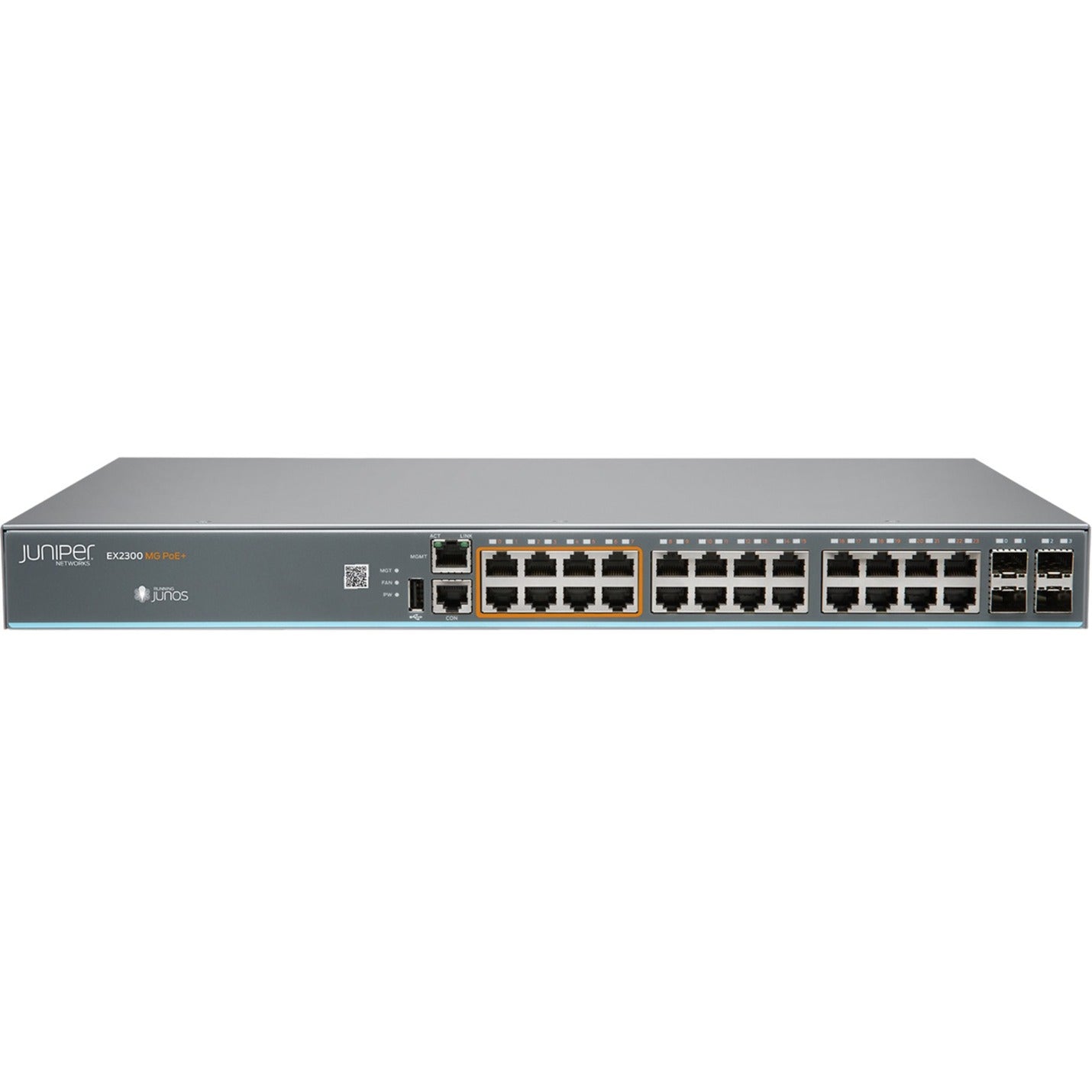 Juniper EX2300-24MP Ethernet Switch, 24 Ports, 10G/2.5G/1G Ethernet, Lifetime Warranty