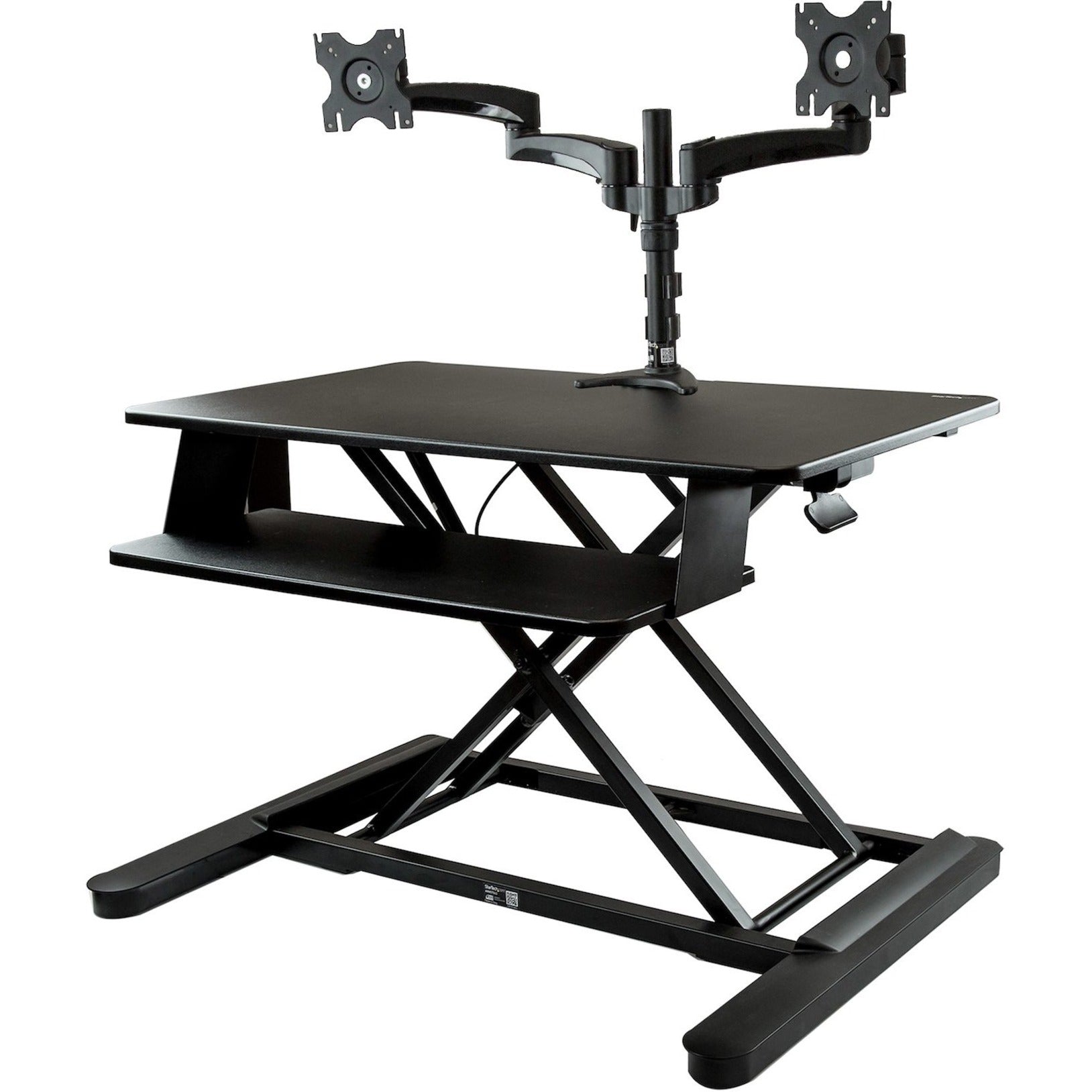 StarTech.com BNDSTSLGDUAL Dual Monitor Sit-Stand Desk Converter - 35" Wide Work Surface, Ergonomic, Height Adjustable, 28.10 lb Maximum Load Capacity