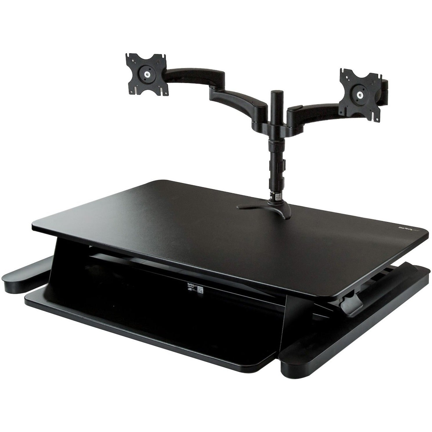 StarTech.com BNDSTSLGDUAL Dual Monitor Sit-Stand Desk Converter - 35" Wide Work Surface, Ergonomic, Height Adjustable, 28.10 lb Maximum Load Capacity