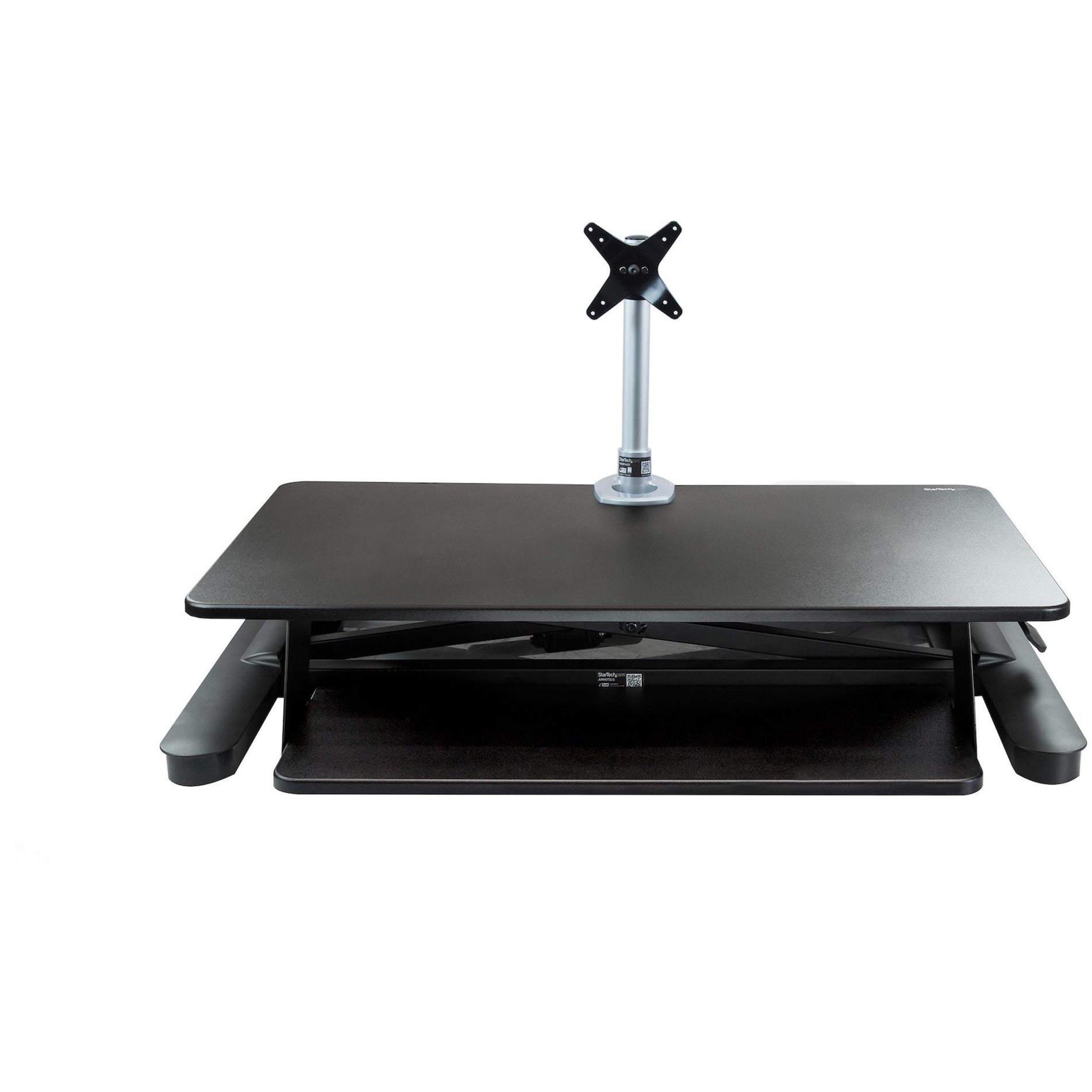 StarTech.com BNDSTSLGPVT Multipurpose Desktop Riser, Sit-Stand Desk Converter with Monitor Arm, Up to 30in
