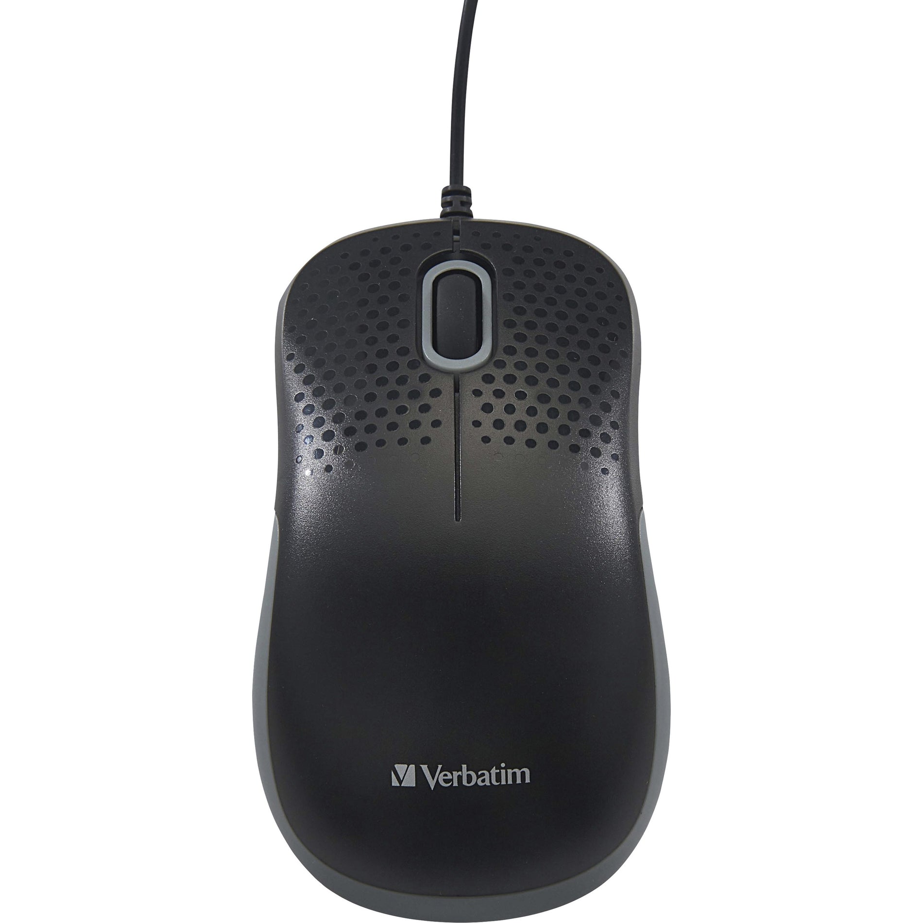 Verbatim 99790 Silent Corded Optical Mouse - Black, USB Type A, Scroll Wheel