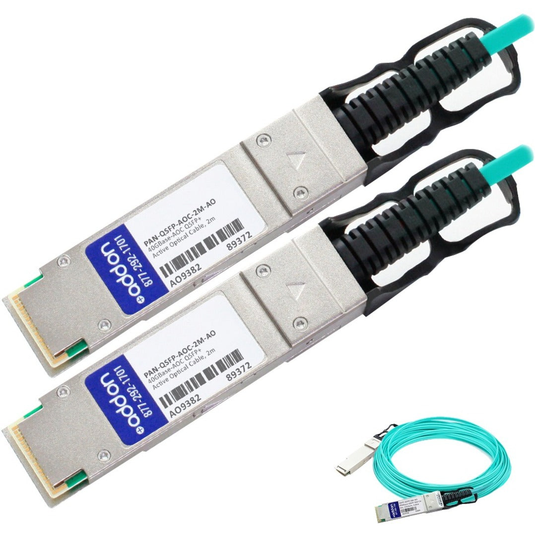 AddOn PAN-QSFP-AOC-2M-AO Fiber Optic Network Cable, TAA Compliant, 6.56 ft, 40 Gbit/s