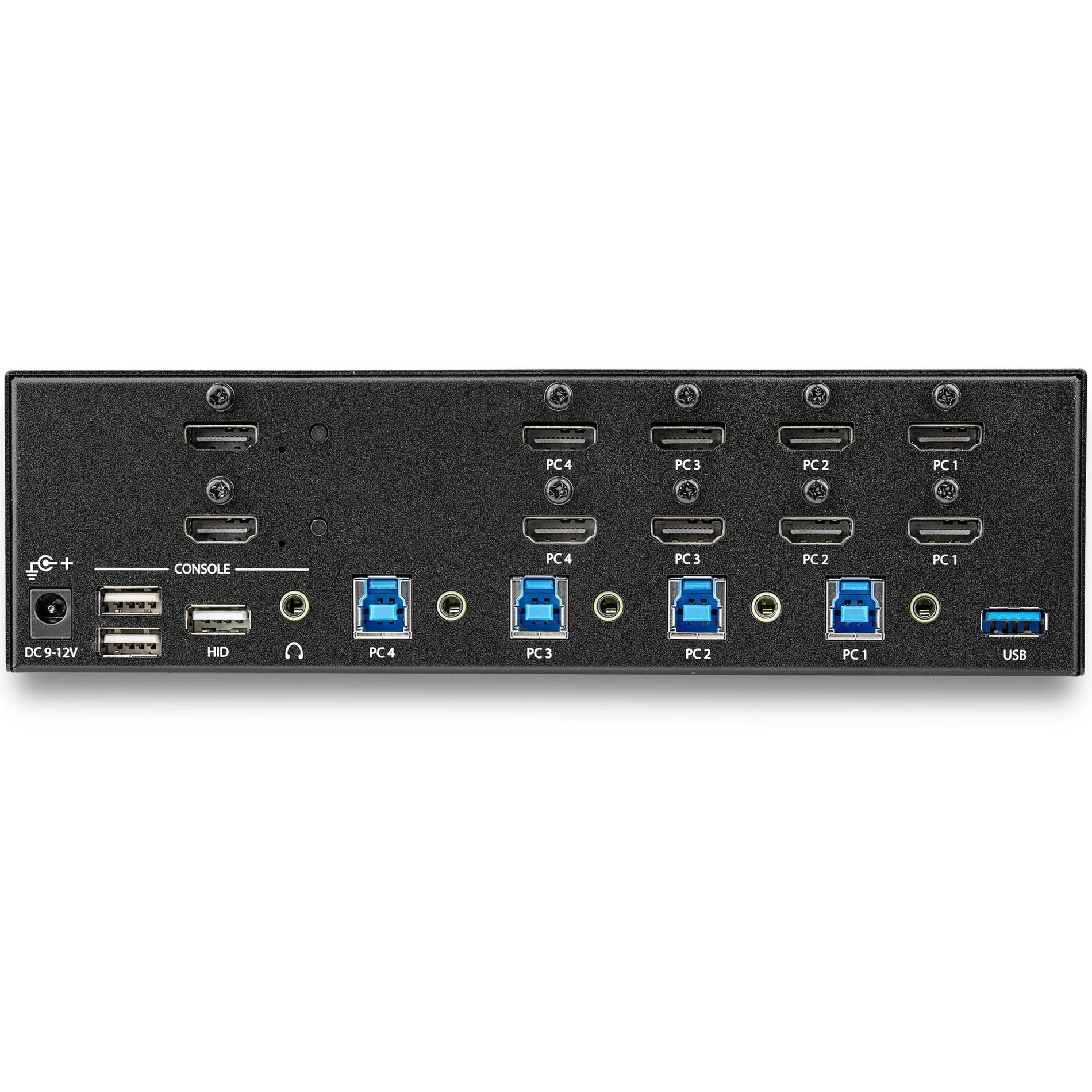 StarTech.com SV431DHD4KU 4 Port HDMI KVM Switch - 4K 30Hz - Dual Display, USB and HDMI Ports, TAA Compliant