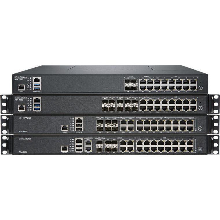 SonicWall 01-SSC-4081 NSA 3650 Network Security/Firewall Appliance, Gigabit Ethernet, 16 Ports, 1 Year TotalSecure Advanced Support