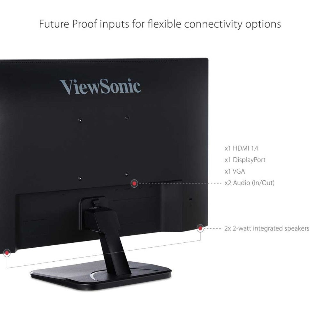 ViewSonic VA2256-MHD 22" Full HD Monitor, Dual Integrated Speakers