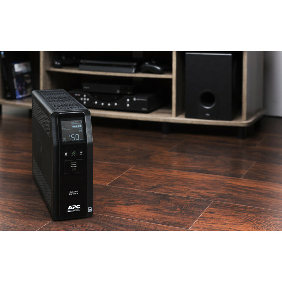 APC BN1500M2 Back-UPS Pro 1500VA, 10 Outlets, 2 USB Charging Ports, LCD Interface, Energy Star
