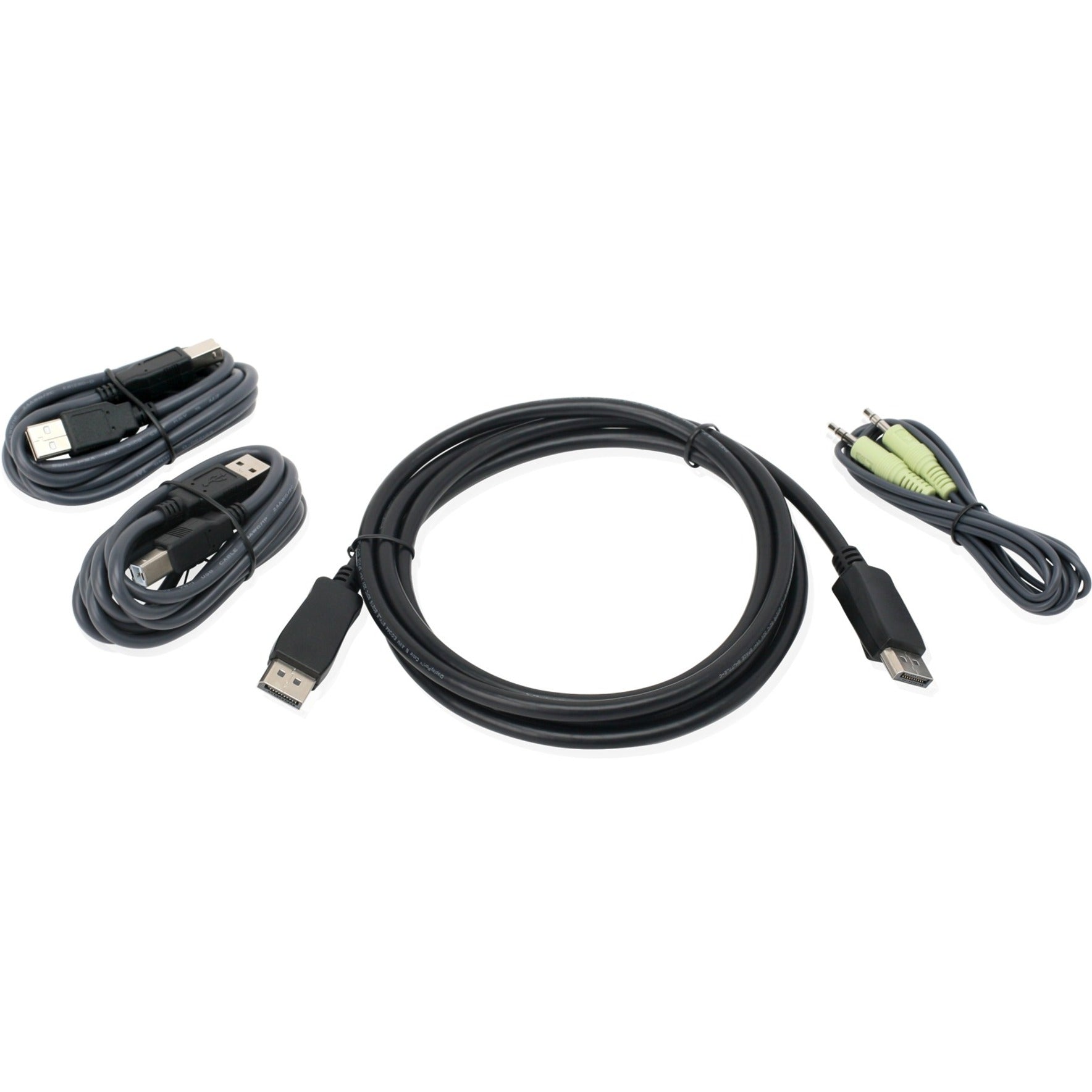 IOGEAR G2L902UTAA3 6 Ft. DisplayPort, USB KVM Cable Kit with Audio (TAA), TAA Compliant