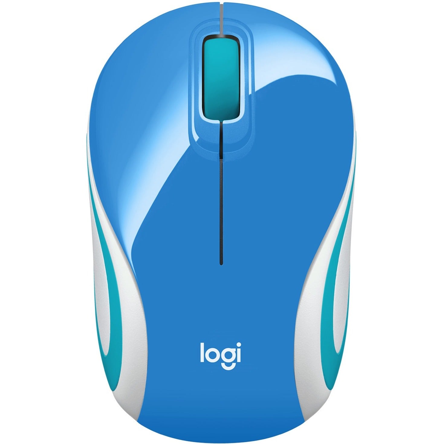 Logitech 910-005360 Wireless Mini Mouse M187 Ultra Portable, 2.4 GHz with USB Receiver, 1000 DPI Optical Tracking, 3-Buttons, PC / Mac / Laptop - Palace Blue