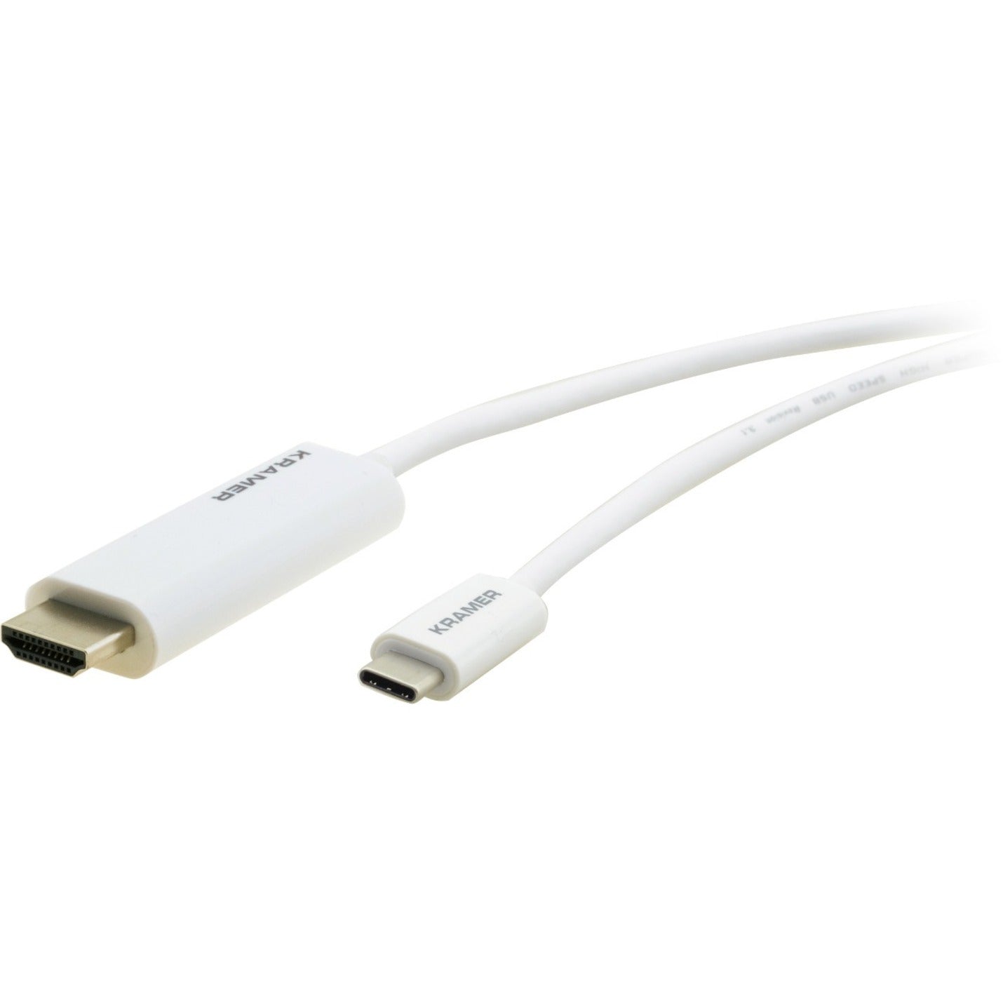 Kramer 99-97211106 USB Type-C (M) to HDMI (M) Cable, 6 ft, 4K Ultra HD Video and Audio Transmission