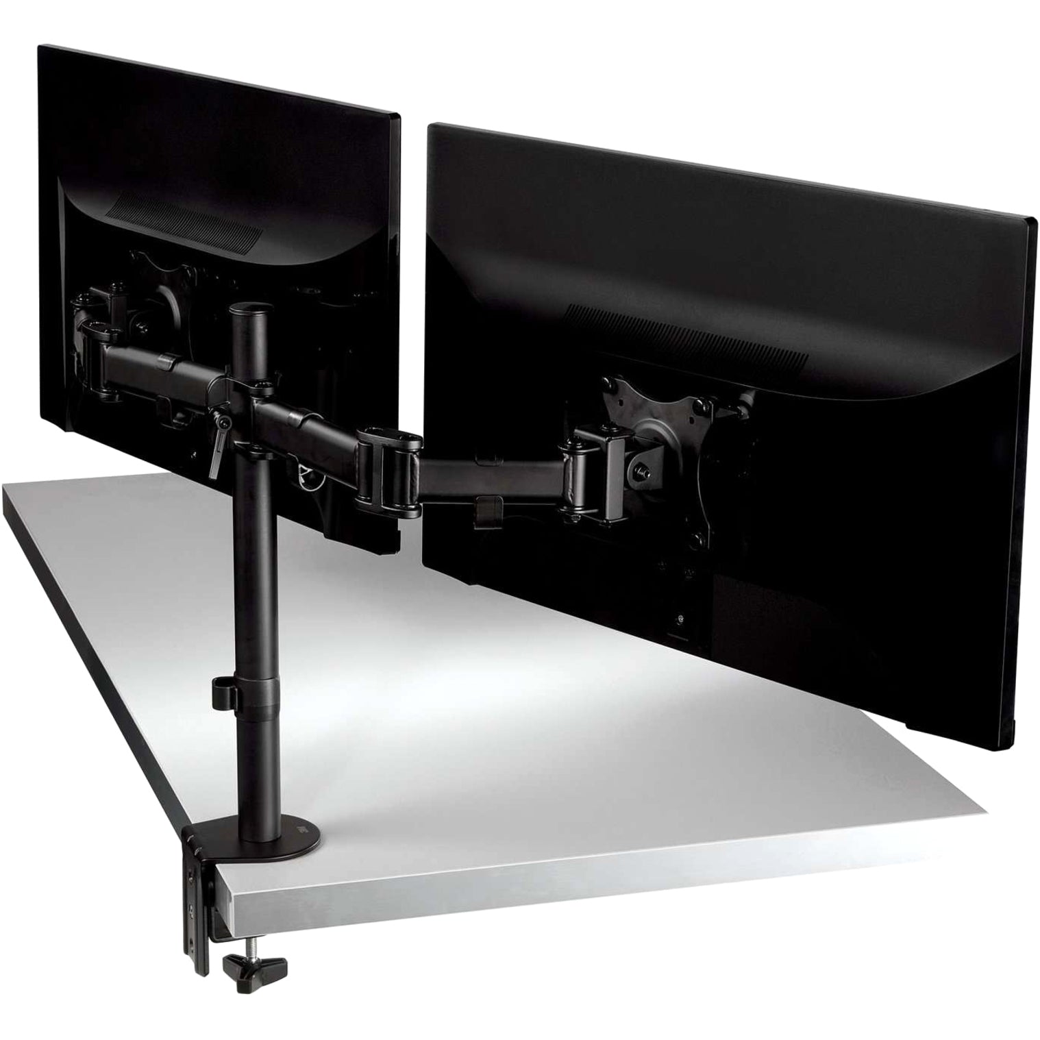 3M MM200B Dual Monitor Mount, Clamp Mount for Monitor - Black, Height Adjustable, 40 lb Maximum Load Capacity, Supports 2 Displays, Maximum Screen Size Supported 28.5"