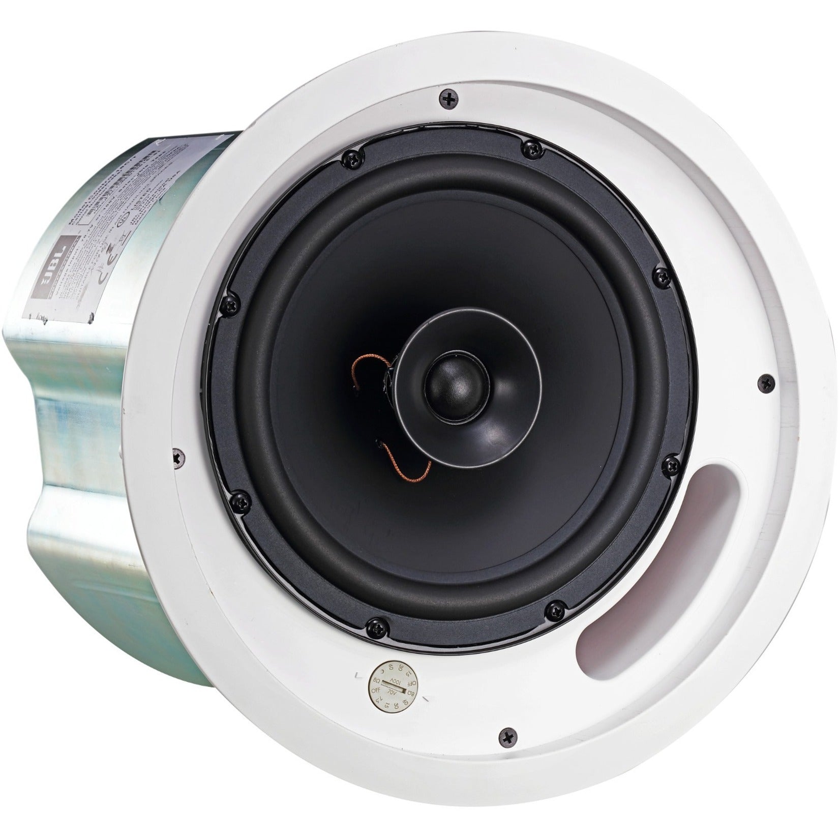 JBL Professional CONTROL 18C/T-BK Two-Way 8-Inch Coaxial Ceiling Loudspeaker, 8 Ohm, 90W RMS Output Power
