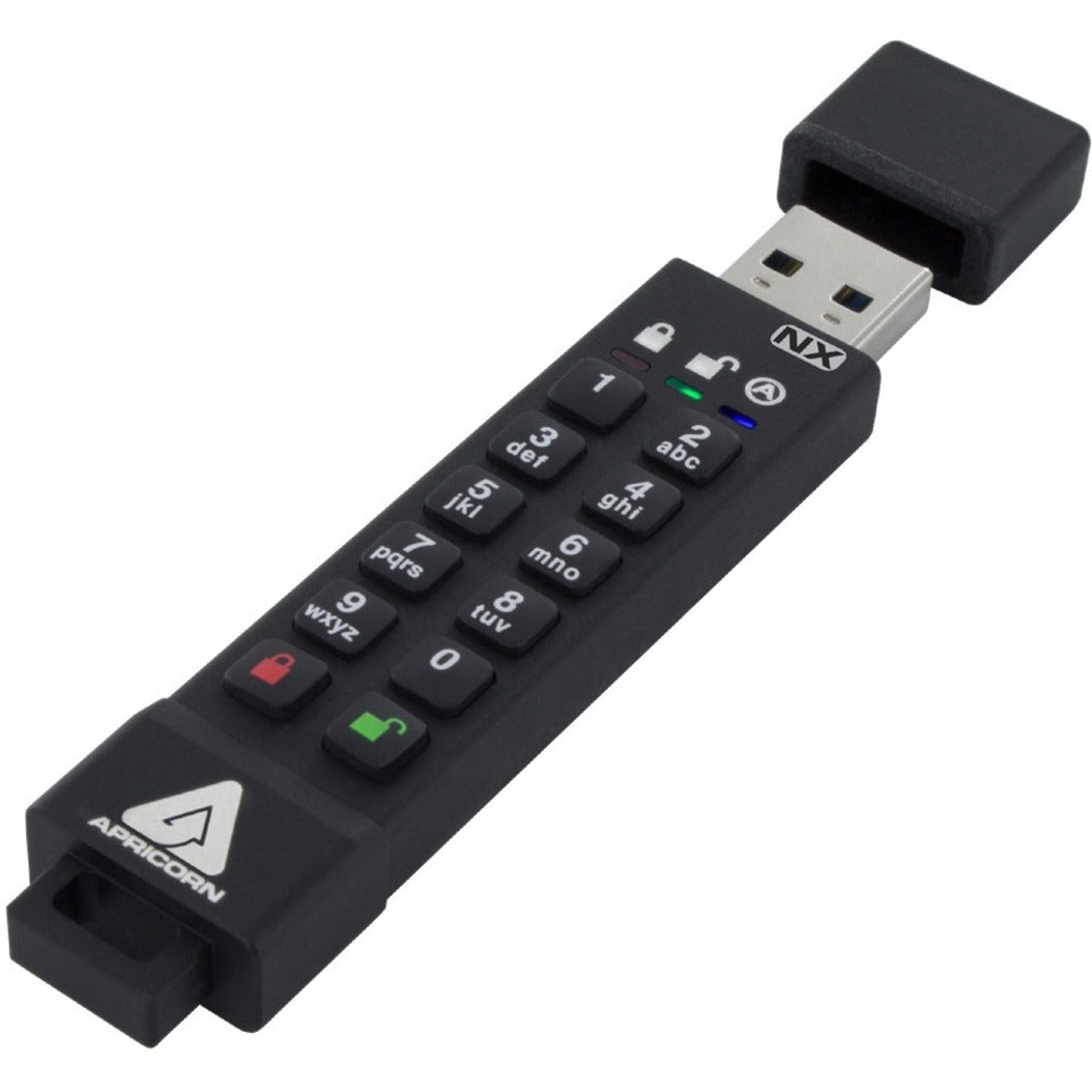 Apricorn ASK3-NX-128GB Aegis Secure Key 3NX USB 3.0 Flash Drive, 128GB Storage, 256-bit AES Encryption