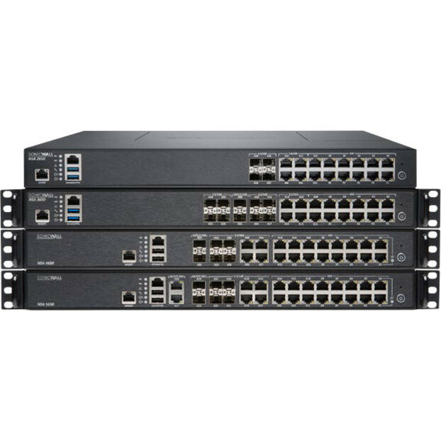 SonicWall 01-SSC-1938 NSA 4650 Network Security/Firewall Appliance, Gigabit Ethernet, 20 Ports