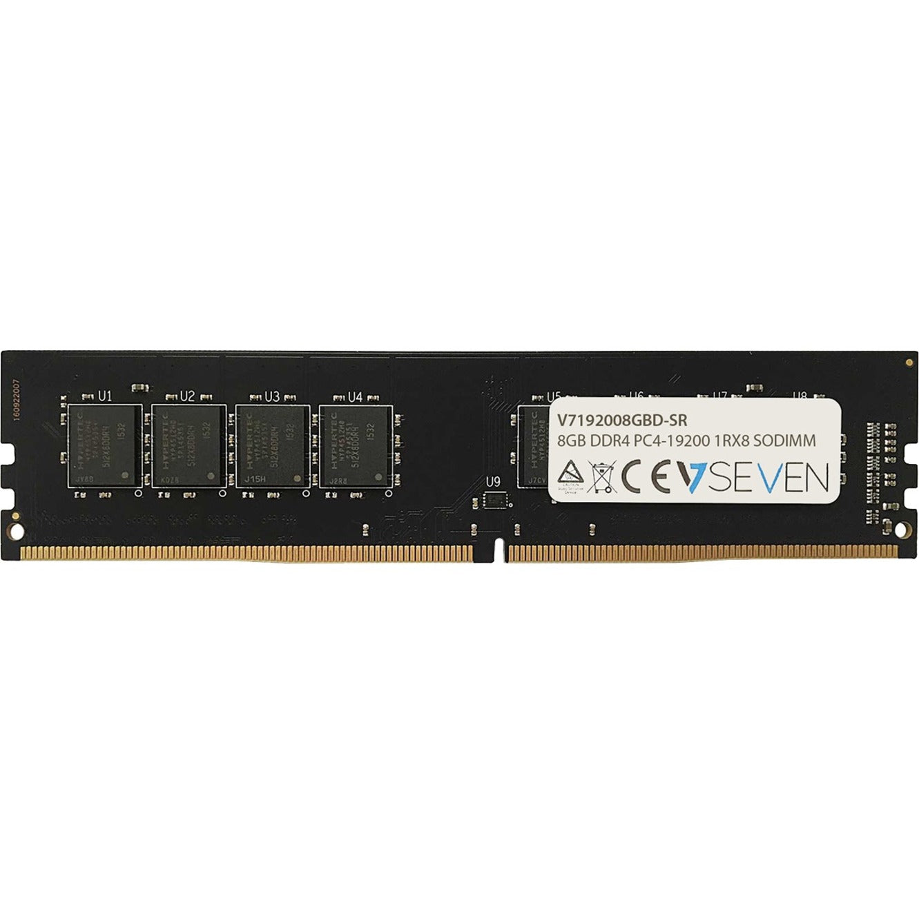 V7 V7192008GBD-SR 8GB DDR4 PC4_19200 2400Mhz 1.8V DIMM Desktop Memory Module, 10 Year Limited Warranty, RoHS Certified