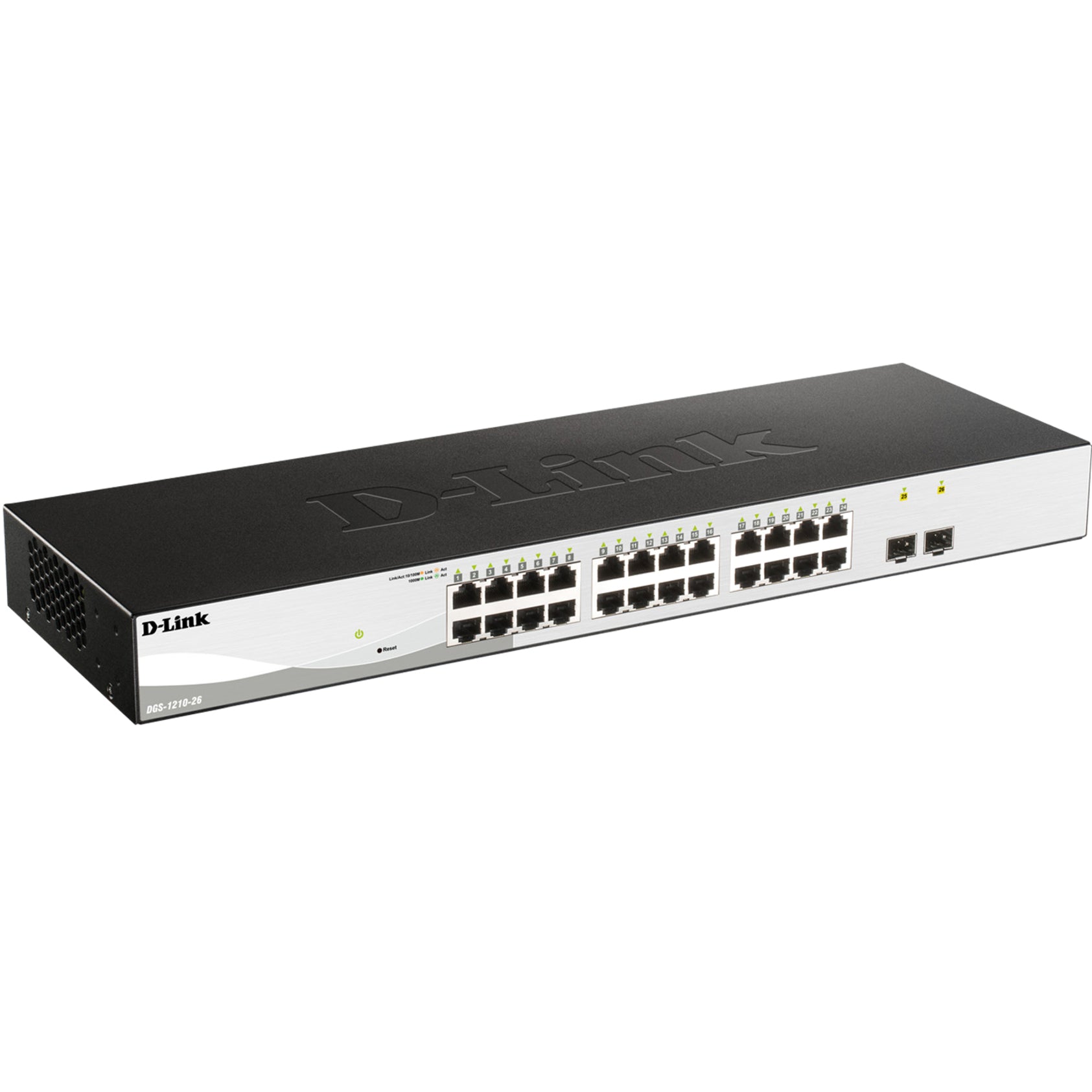 D-Link DGS-1210-26 Smart Plus Ethernet Switch, 26-Port Gigabit with 2 SFP
