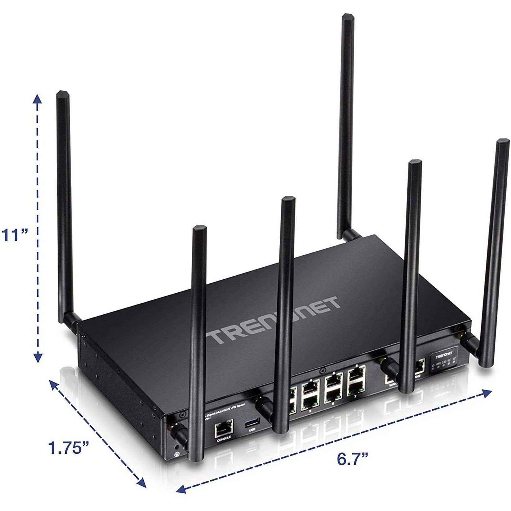 TRENDnet TEW-829DRU AC3000 Wireless Gigabit Multi-WAN VPN SMB Router, Wave 2