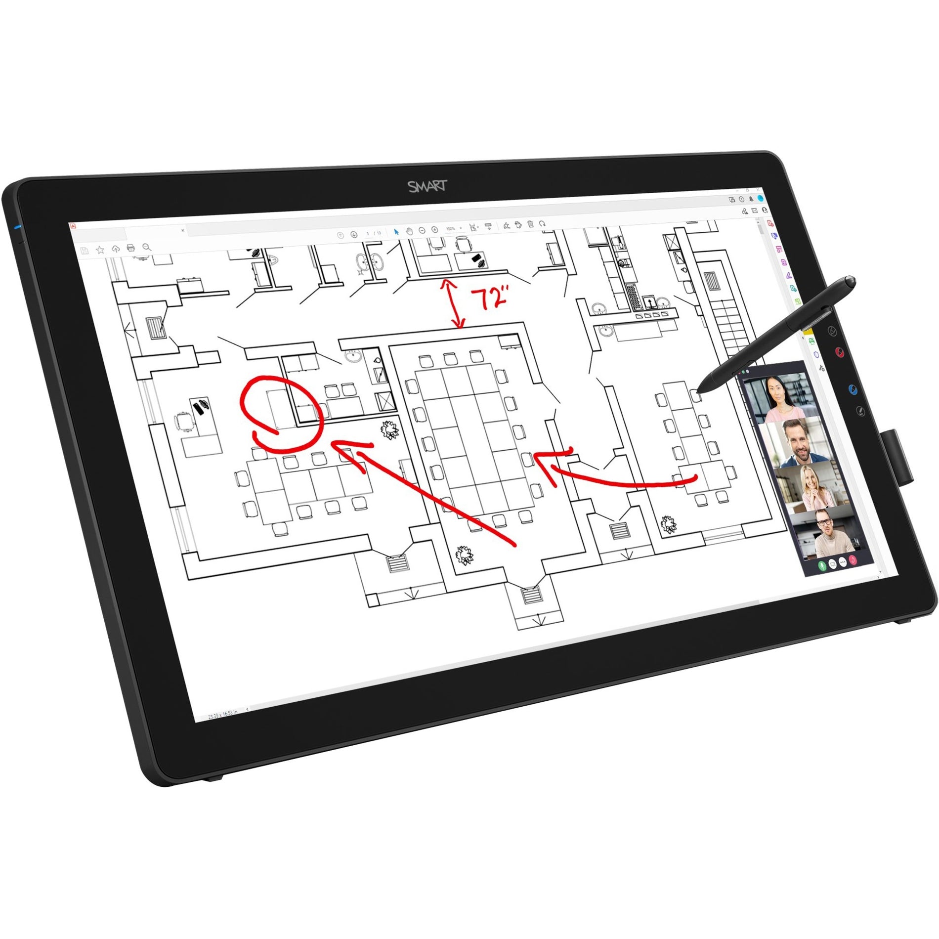 SMART SP624 Podium Interactive Pen Display - Collaborate and Create with Ease