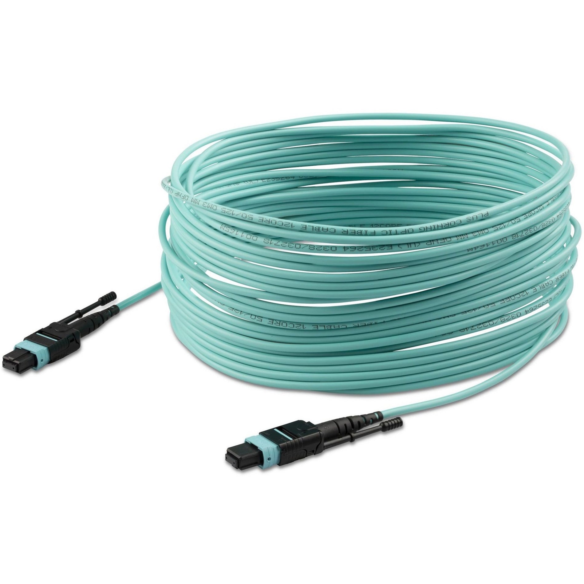 StarTech.com MPO12PL10M Fiber Optic Network Cable, 10m 30 ft Plenum-Rated MTP to MTP Cable, OM3, 40G MPO Cable