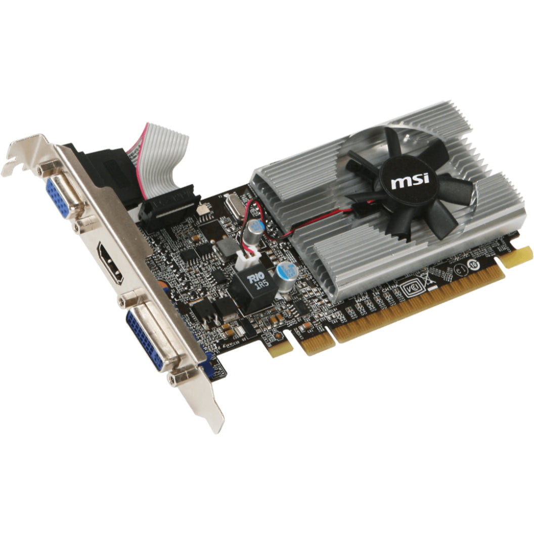 MSI G2101D3 GeForce 210 Graphic Card, 1 GB DDR3 SDRAM, DVI, VGA, HDMI, PCI Express 2.0 x16