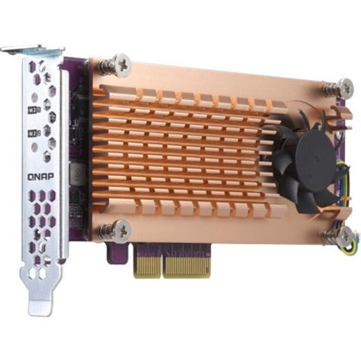 QNAP QM2-2P-384 M.2 to PCI Express Adapter, PCIe Gen3 x8, 2 x M.2 22110 or 2280 NVMe SSD Slots