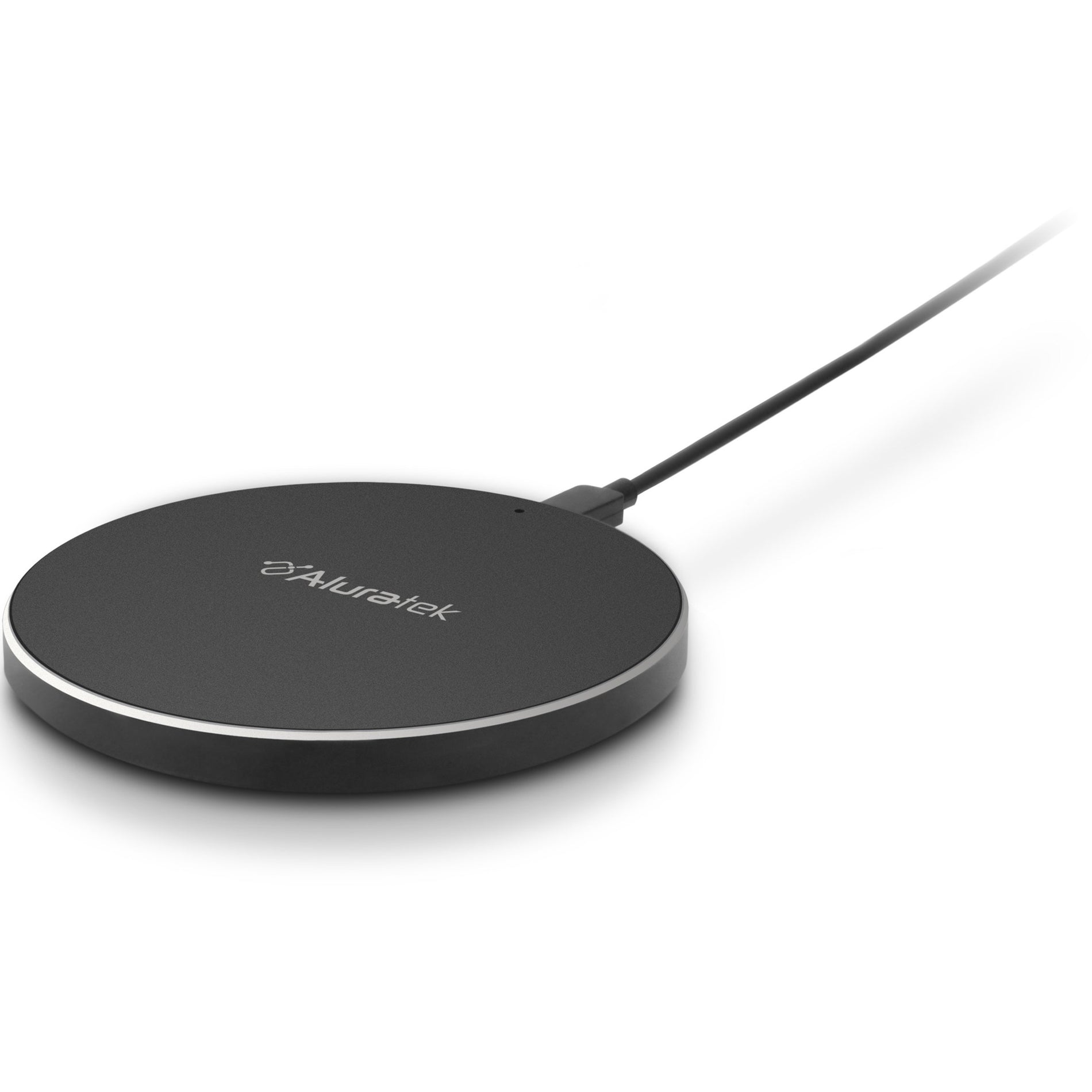 Aluratek AQC10F Qi Wireless Charging Pad, 5V DC Input Voltage, USB Cable Included