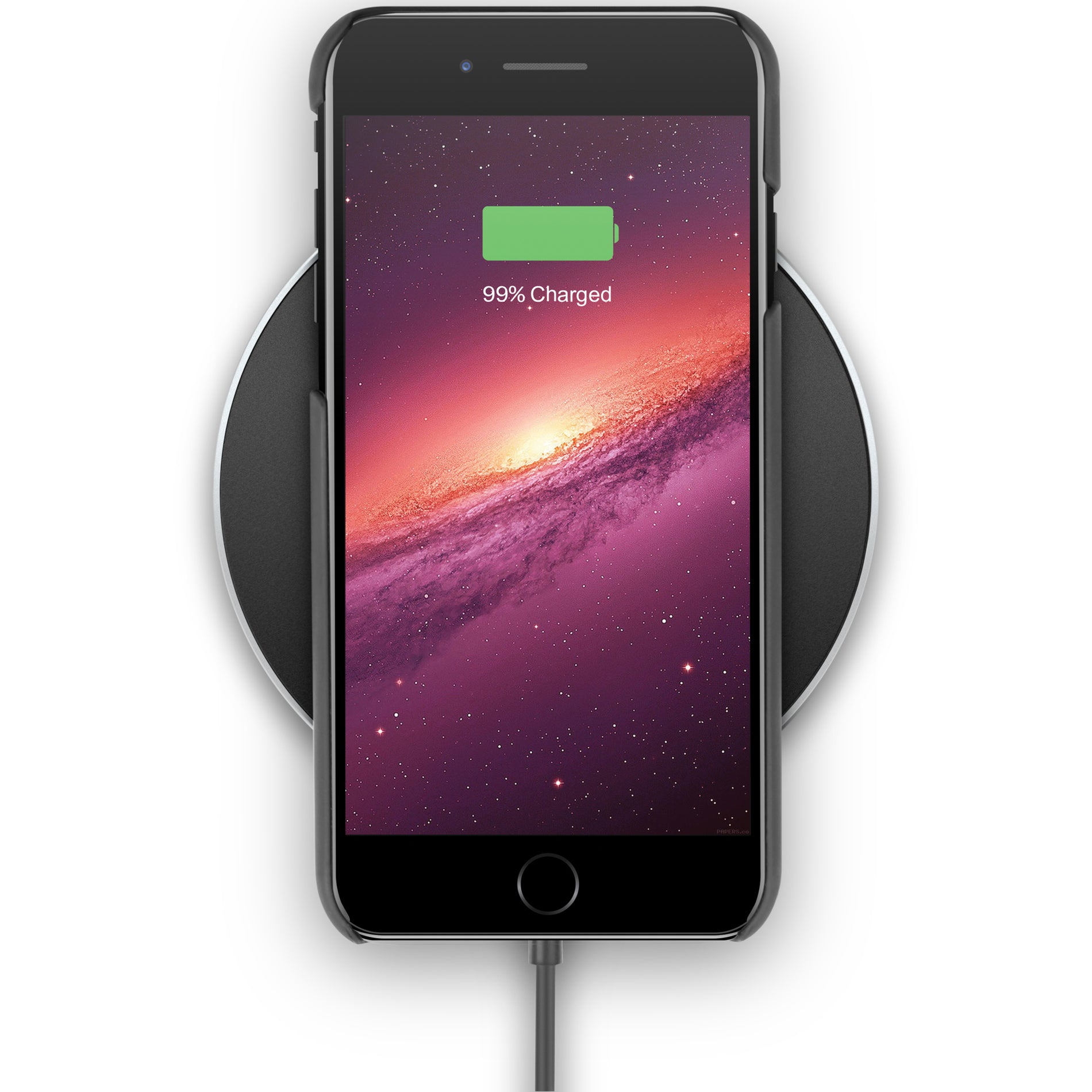 Aluratek AQC10F Qi Wireless Charging Pad, 5V DC Input Voltage, USB Cable Included