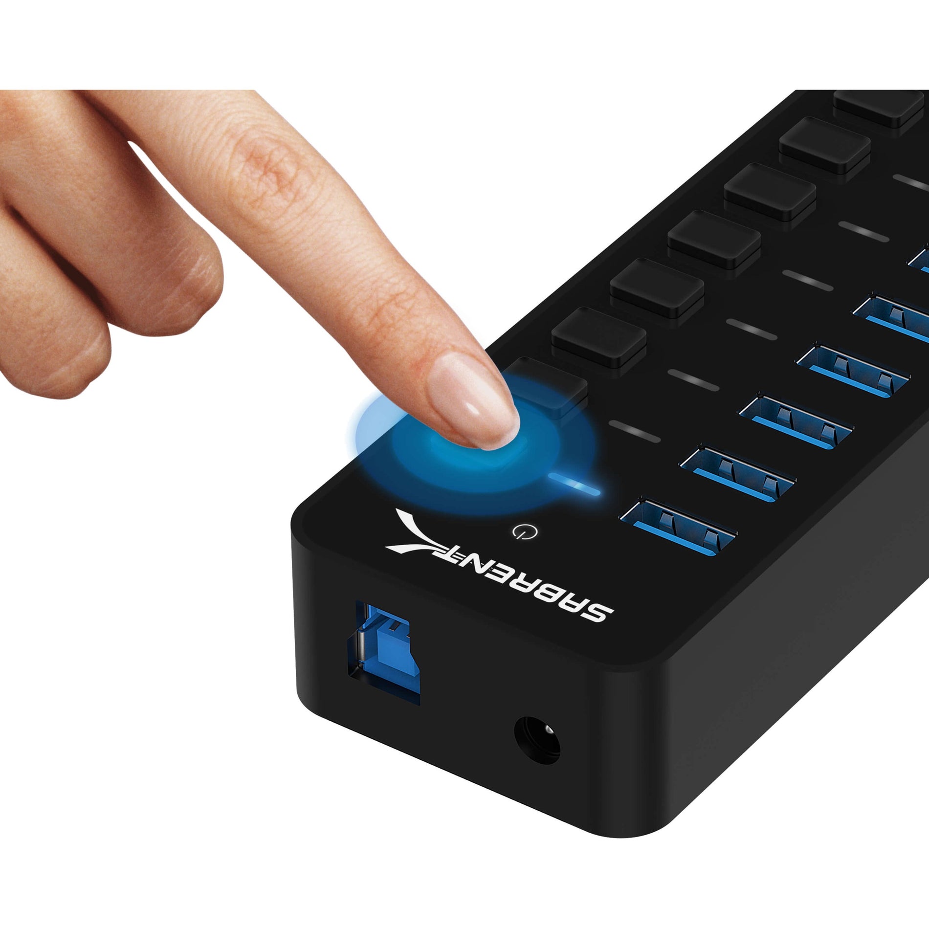 Sabrent HB-BU10 10-Port USB 3.0 Hub with Individual Power Switches and LEDs, Expand Your USB Connectivity