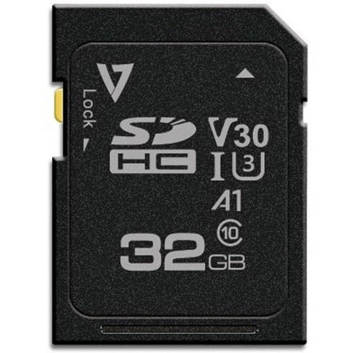 V7 VFSD32GV30U3-3N 32GB SDHC Card UHS-3 V30 A1, 100 MB/s Read, 70 MB/s Write, 5 Year Warranty